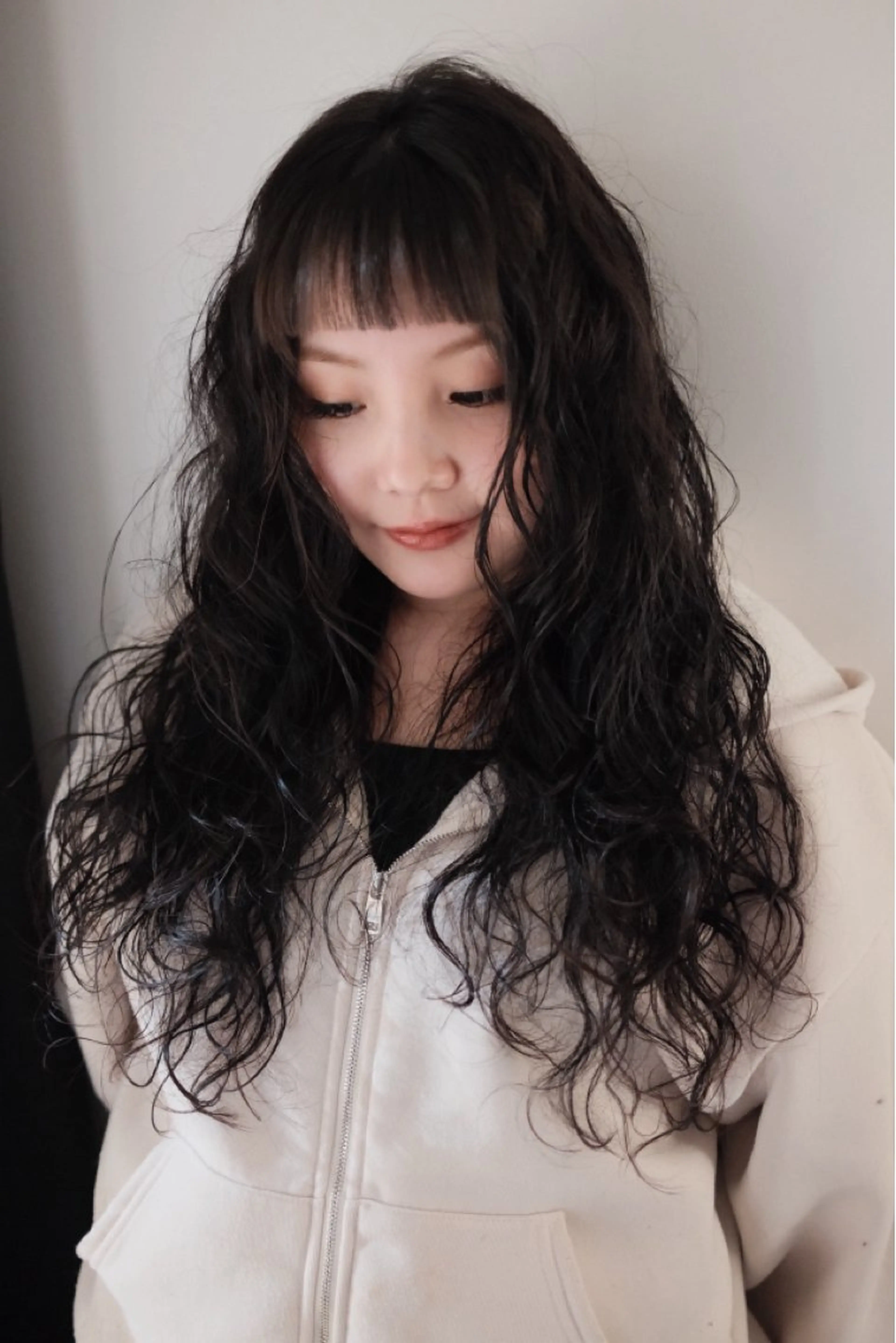 ロング パーマ ボブ レイヤーカット デジタルパーマ カット パーマ 【お洒落パーマ】 Elme　肥塚康汰郎のヘアスタイル