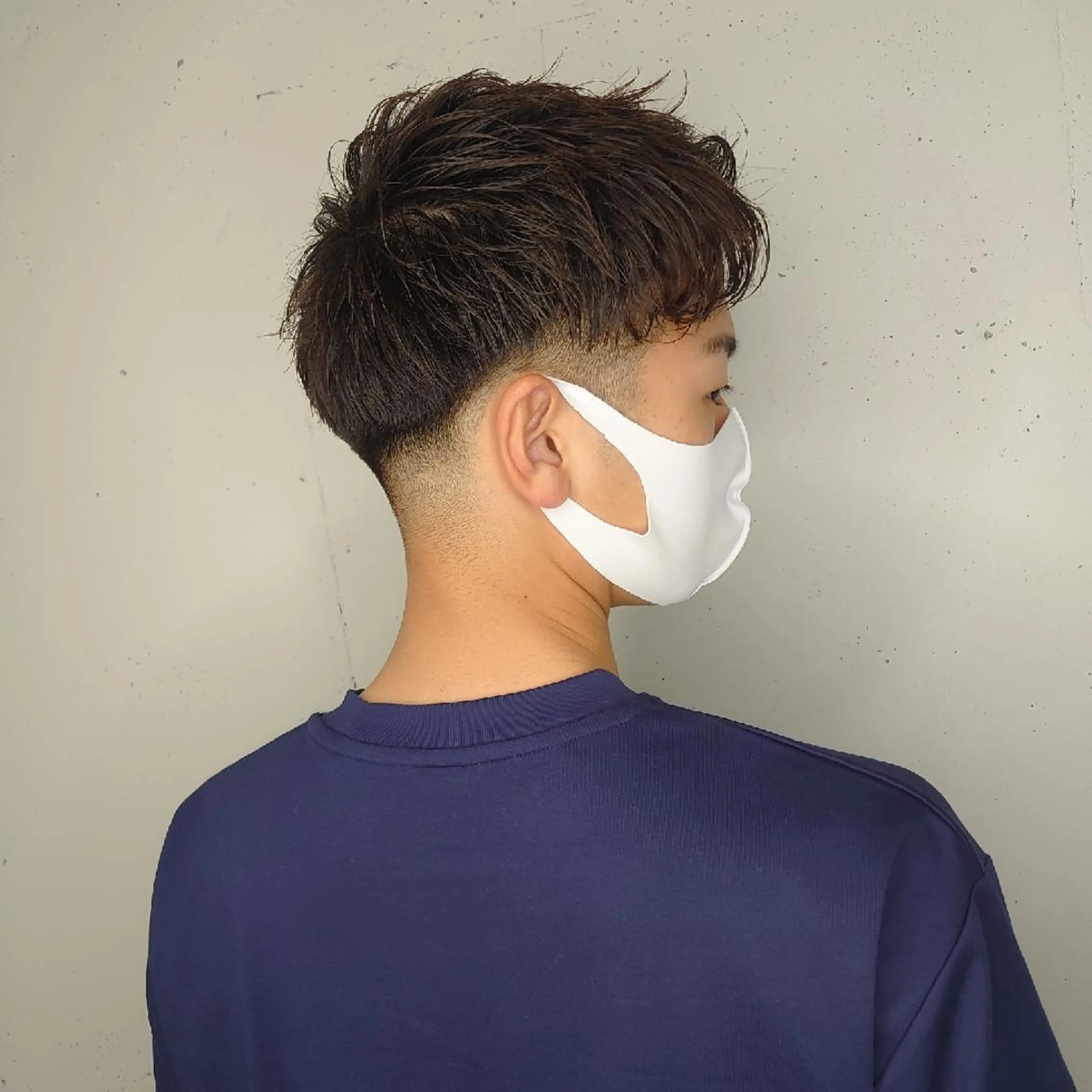 ショート メンズ アップバング フェードカット カット パーマ E Komo hair所属・Wow❕E Komo hair 永井一輝のヘアスタイル