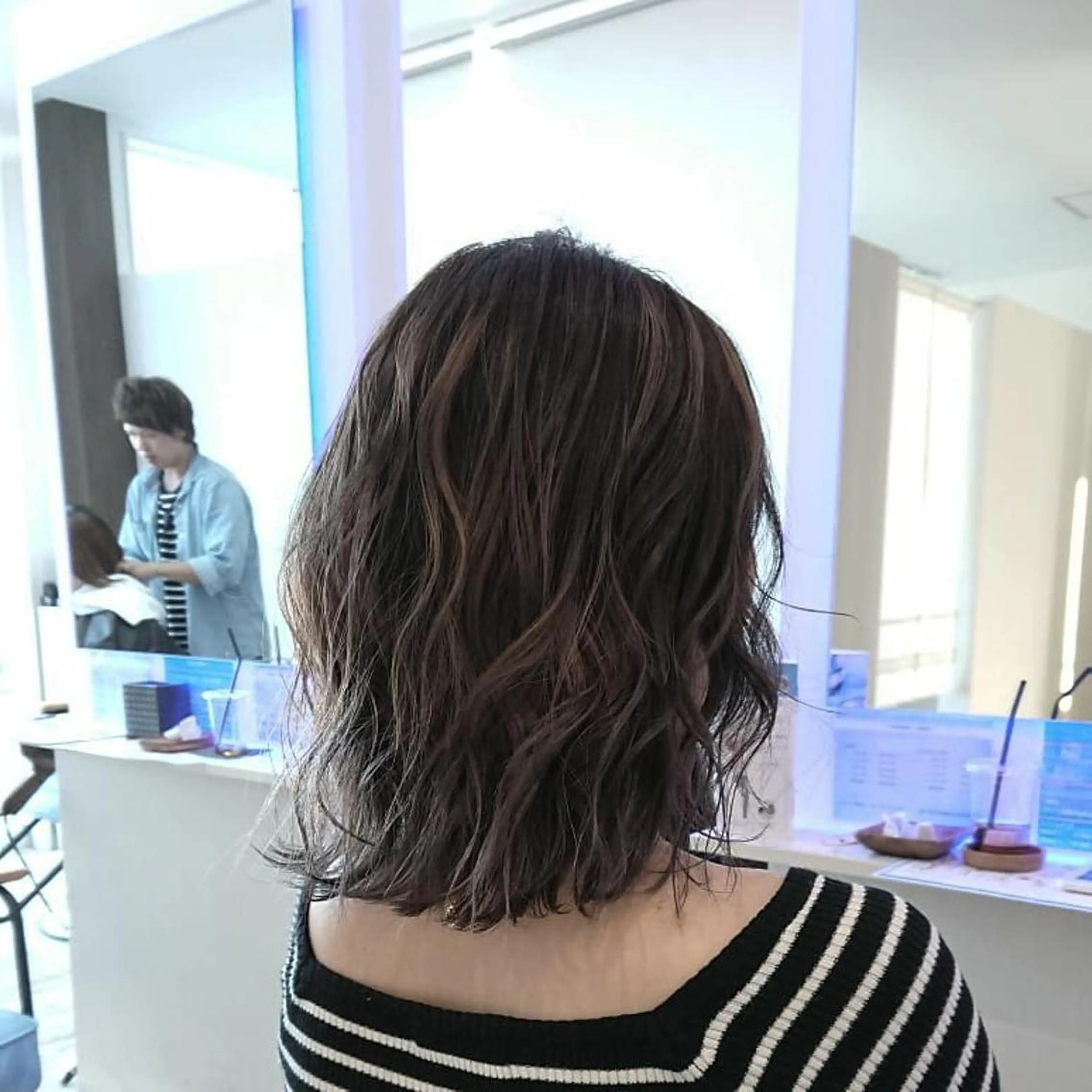 ミディアム カラー ヘアアレンジ 小林 伸行のヘアスタイル