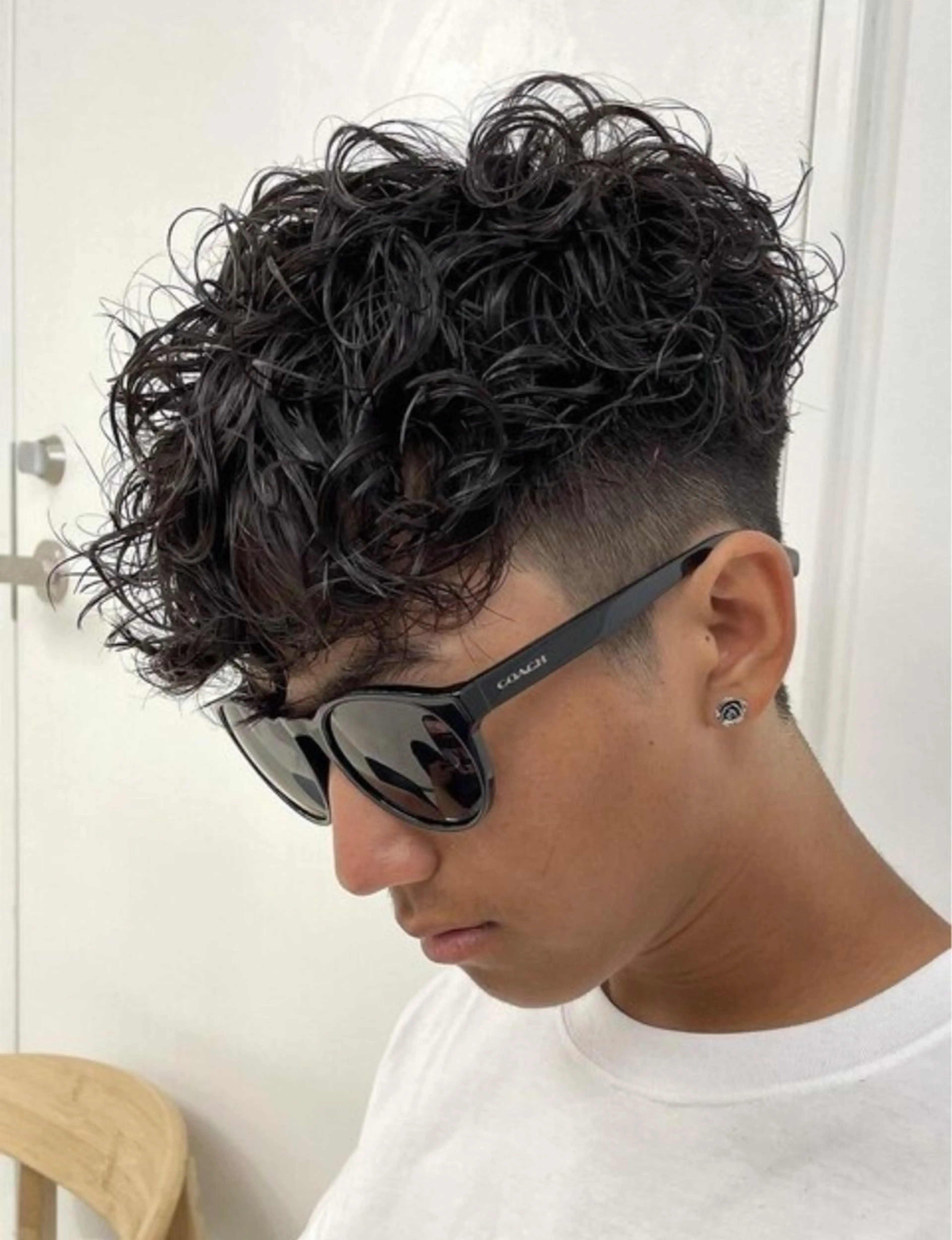 パーマ メンズ スペインカール カット パーマ メンズ/シャドウ/ 波巻き/kyogoのヘアスタイル