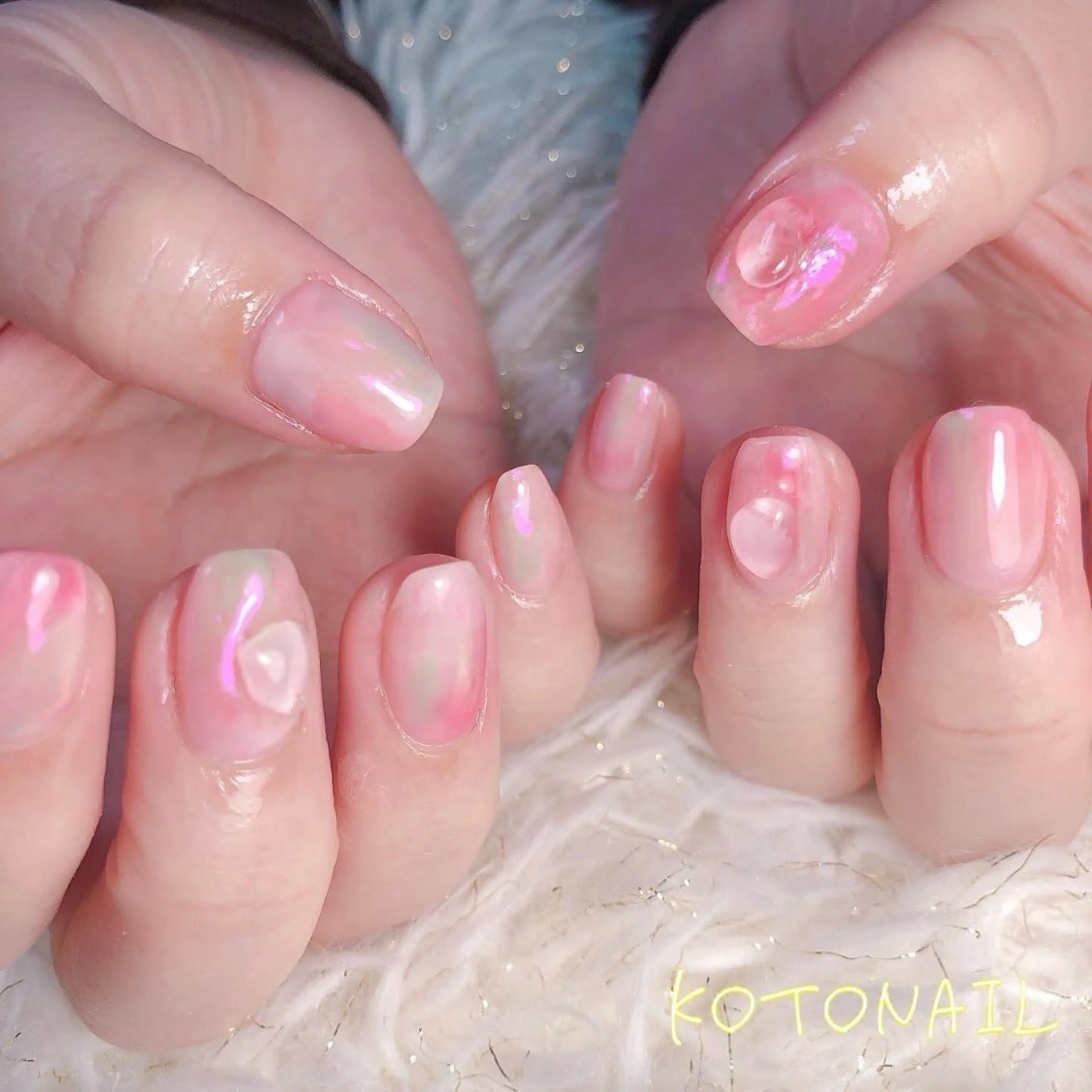 ネイル 韓国ネイル ニュアンスネイル ワンカラーネイル ピンク シンプルネイル ハンドネイル koto nailのネイルデザイン