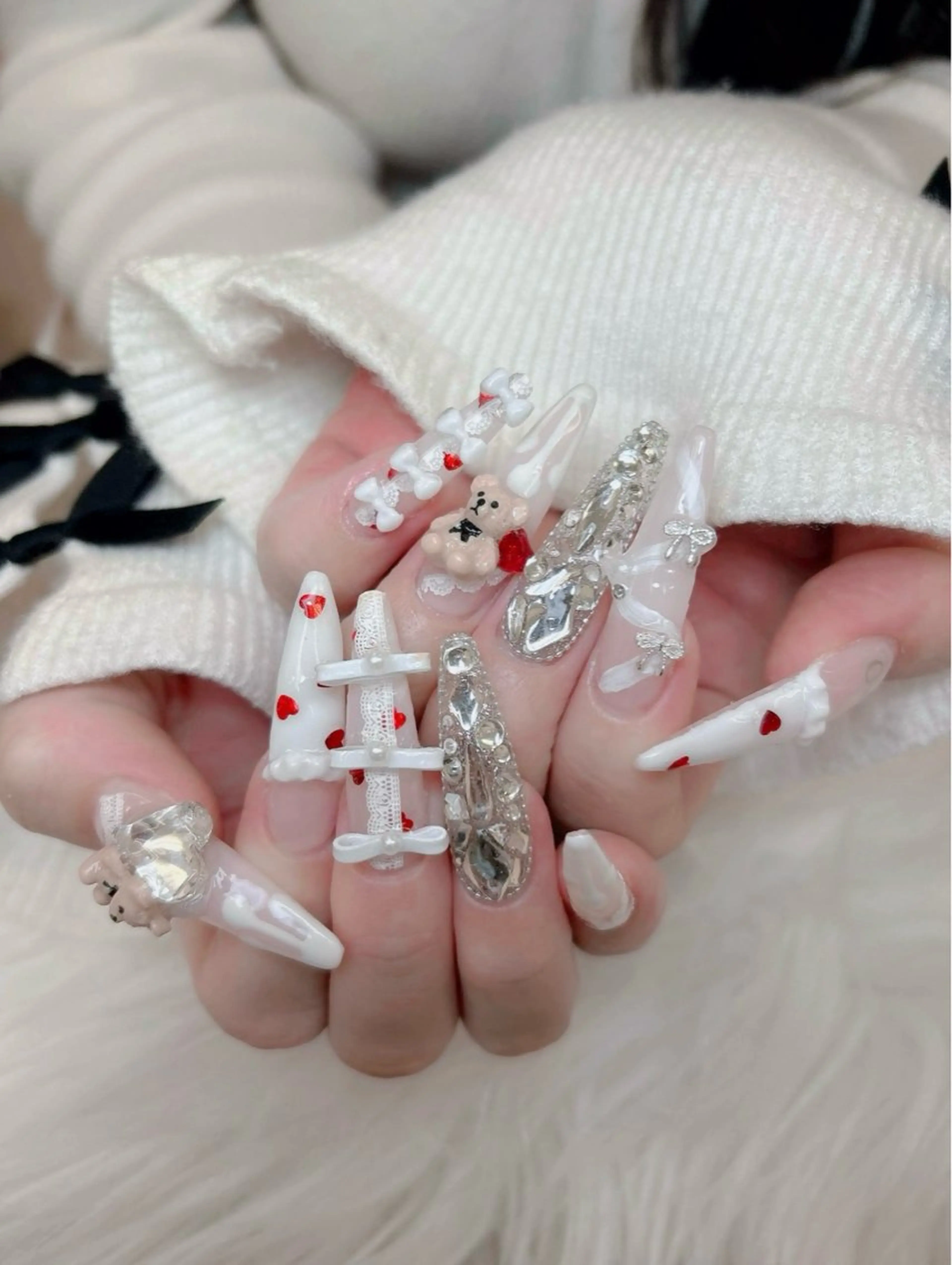 ネイル アートネイル オーロラネイル チークネイル 長さ出し フットネイル ハンドネイル Chan nailsのネイルデザイン