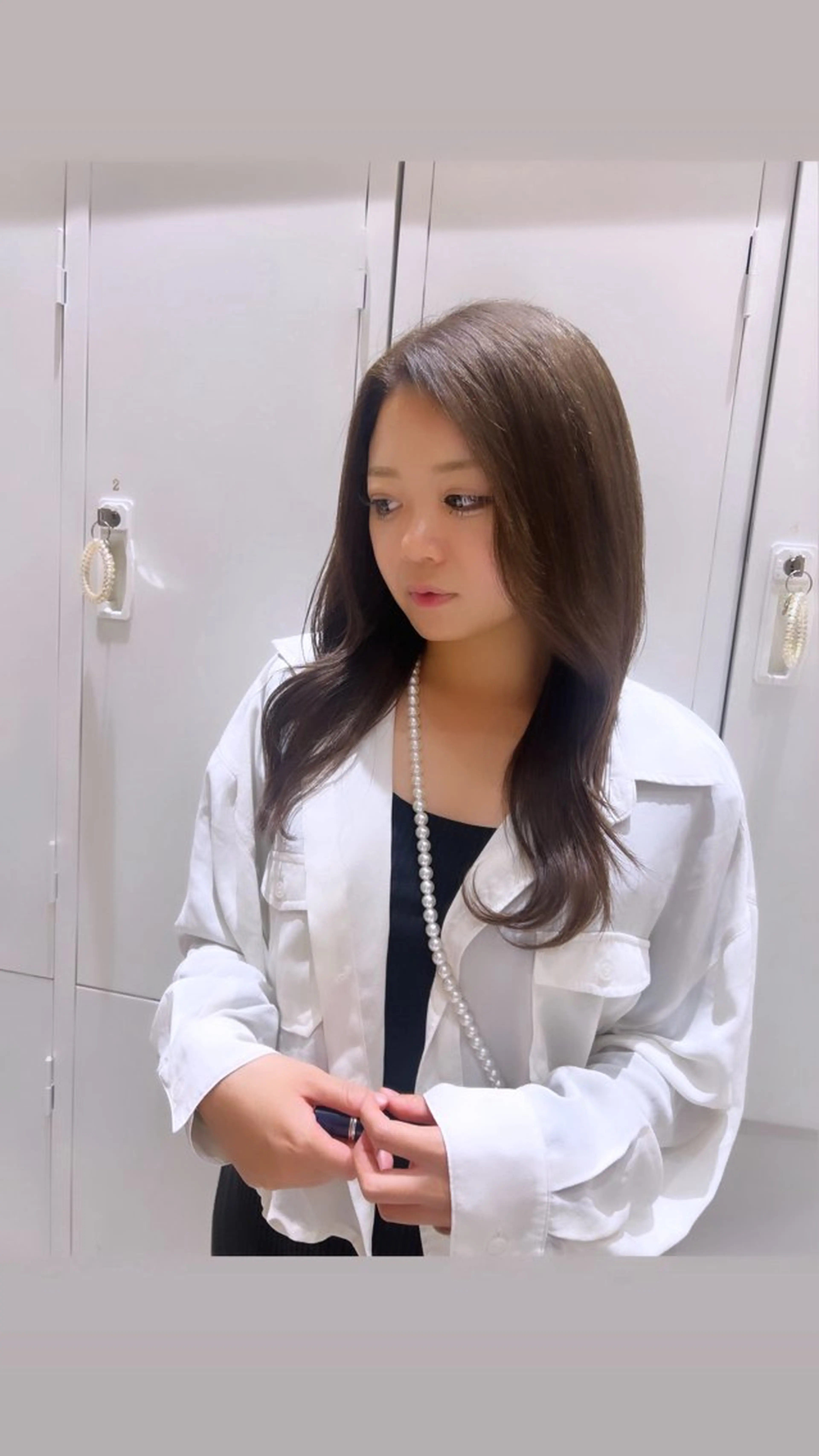 カラー アッシュ アッシュブラウン ブラウンカラー Zina河原町店 momokaのヘアスタイル