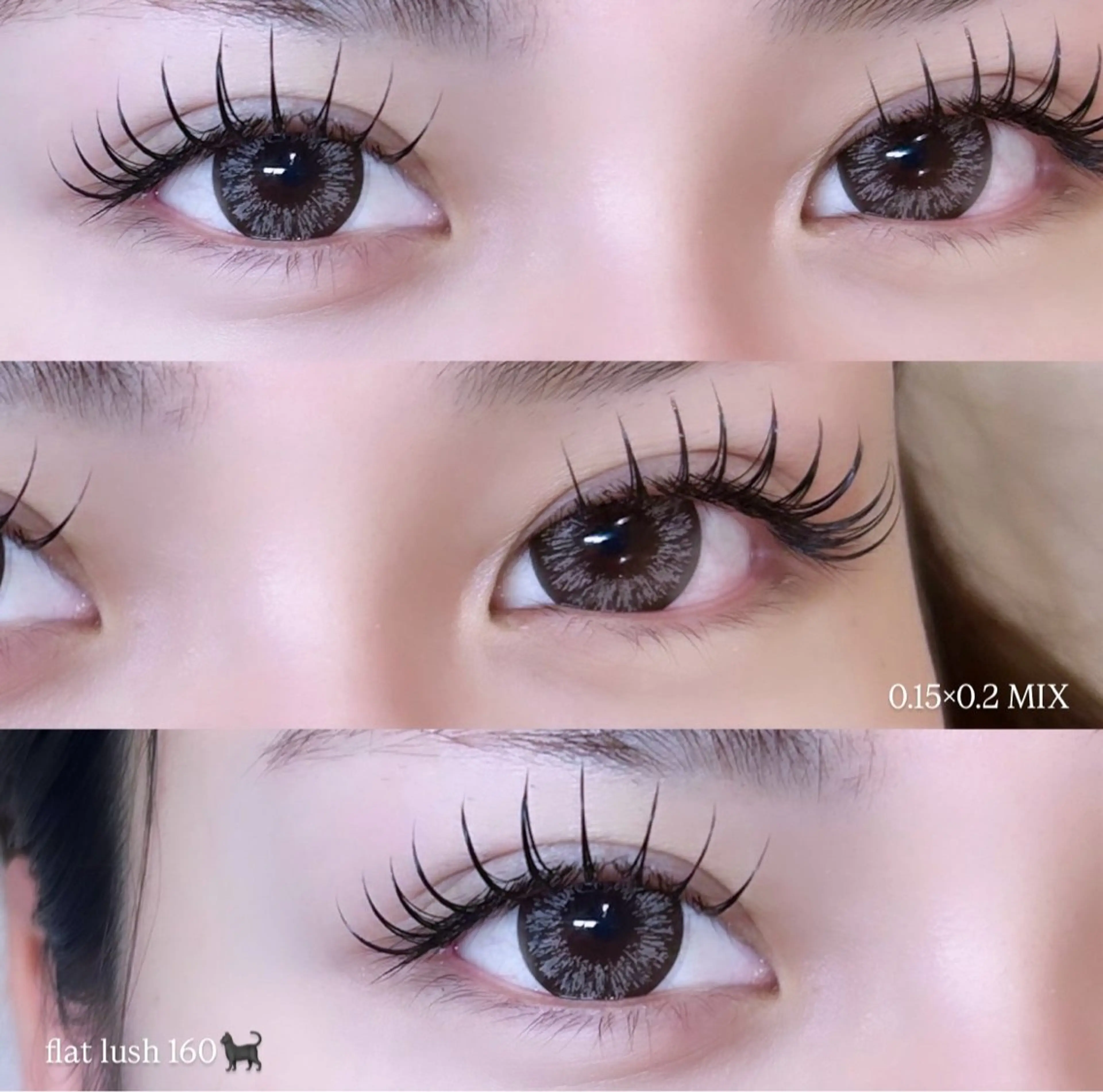 《🖤魅せるボリュームEYE💫》 フラットラッシュ160本🐈‍⬛（再来¥6,480）—濃密×軽やかで印象的な目元に✨の写真