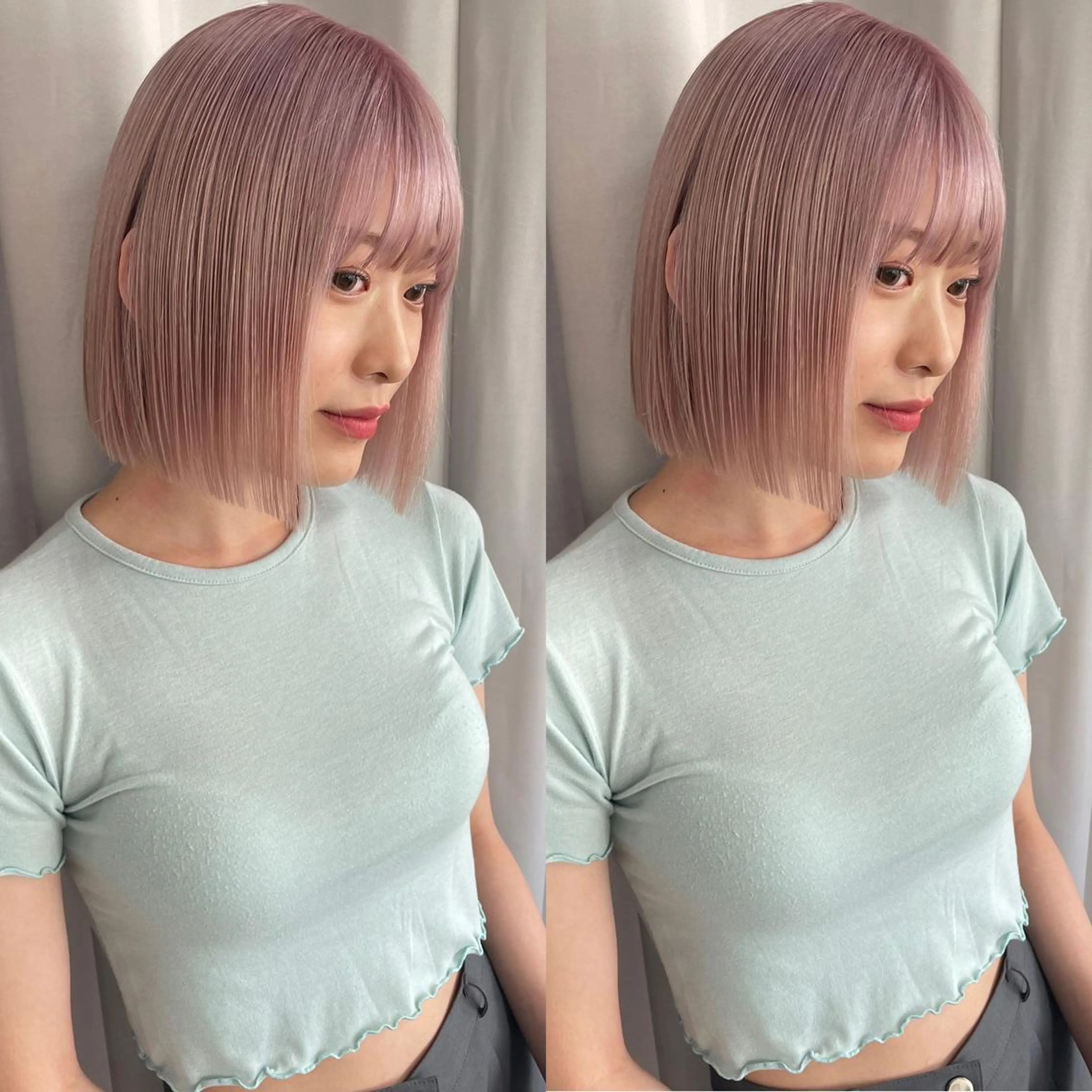 ミディアム カラー 透明感カラー カット ヘアカラー トリートメント ヘアセット 💜ハイトーン💛 マジカルかいちゃんのヘアスタイル