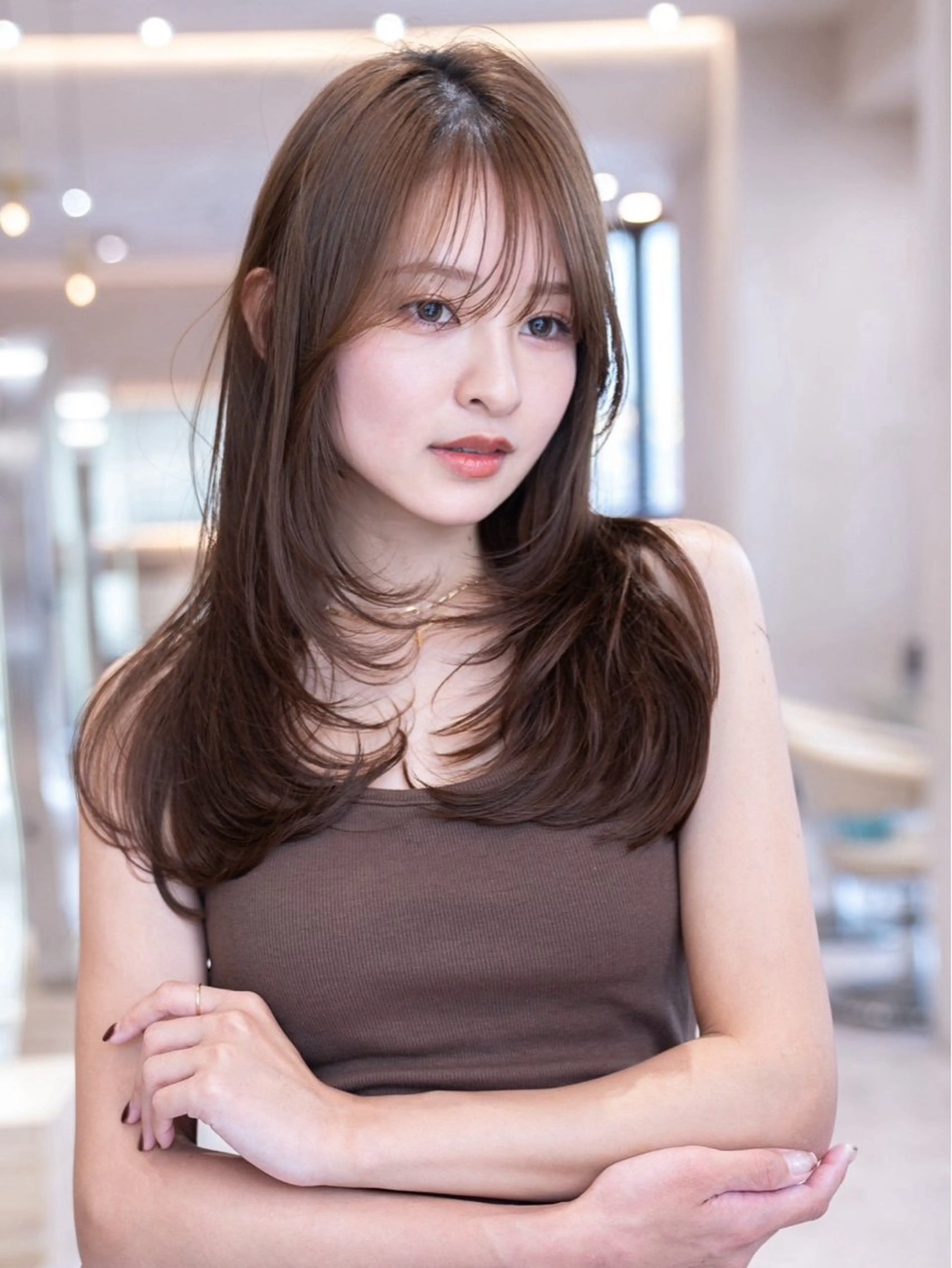 セミロング カラー カット ヘアカラー トリートメント 渋谷🌈透明感カラー レイヤー/mikuのヘアスタイル