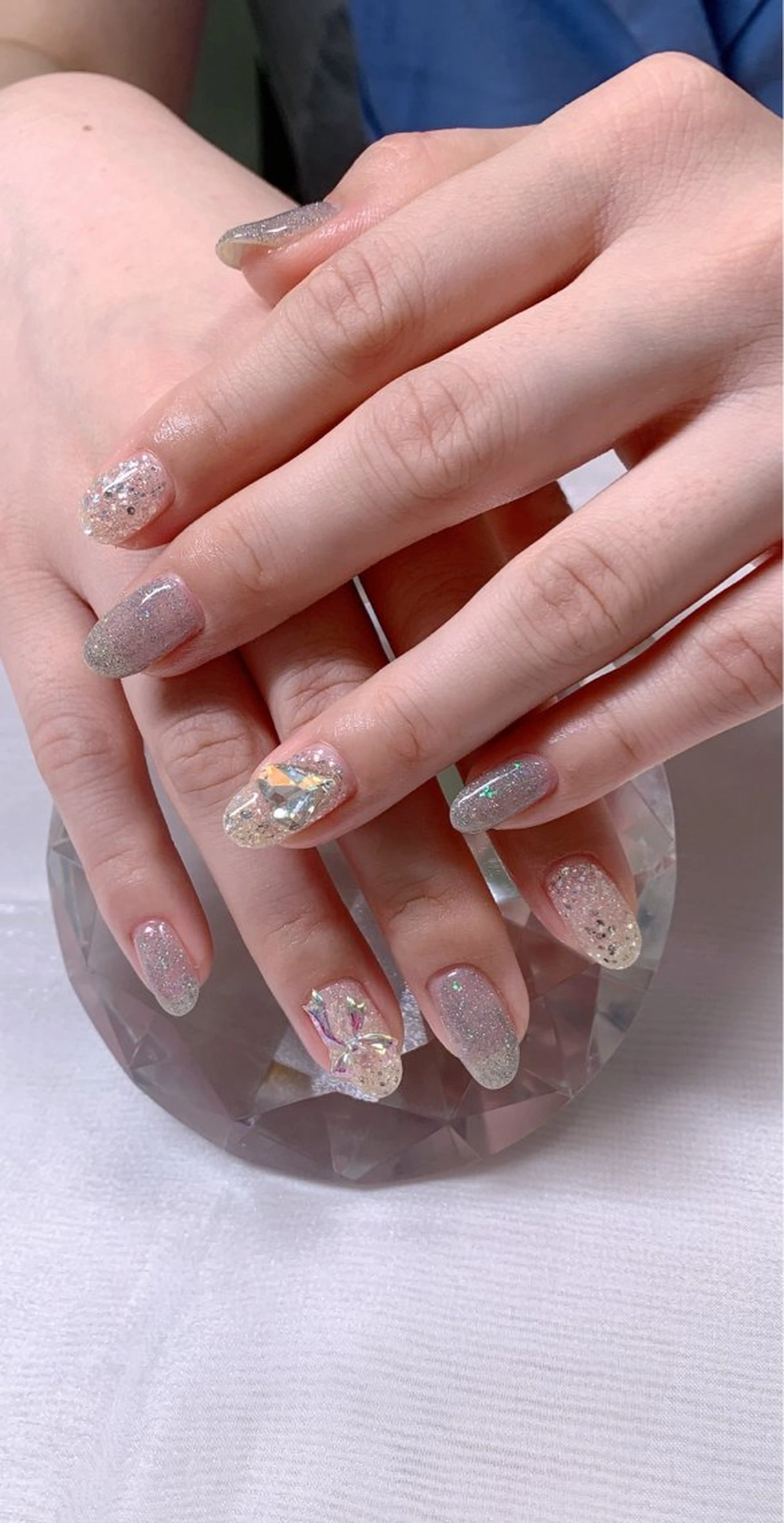 ネイル フラッシュネイル キラキラネイル オフィスネイル Cute Tips nailのネイルデザイン