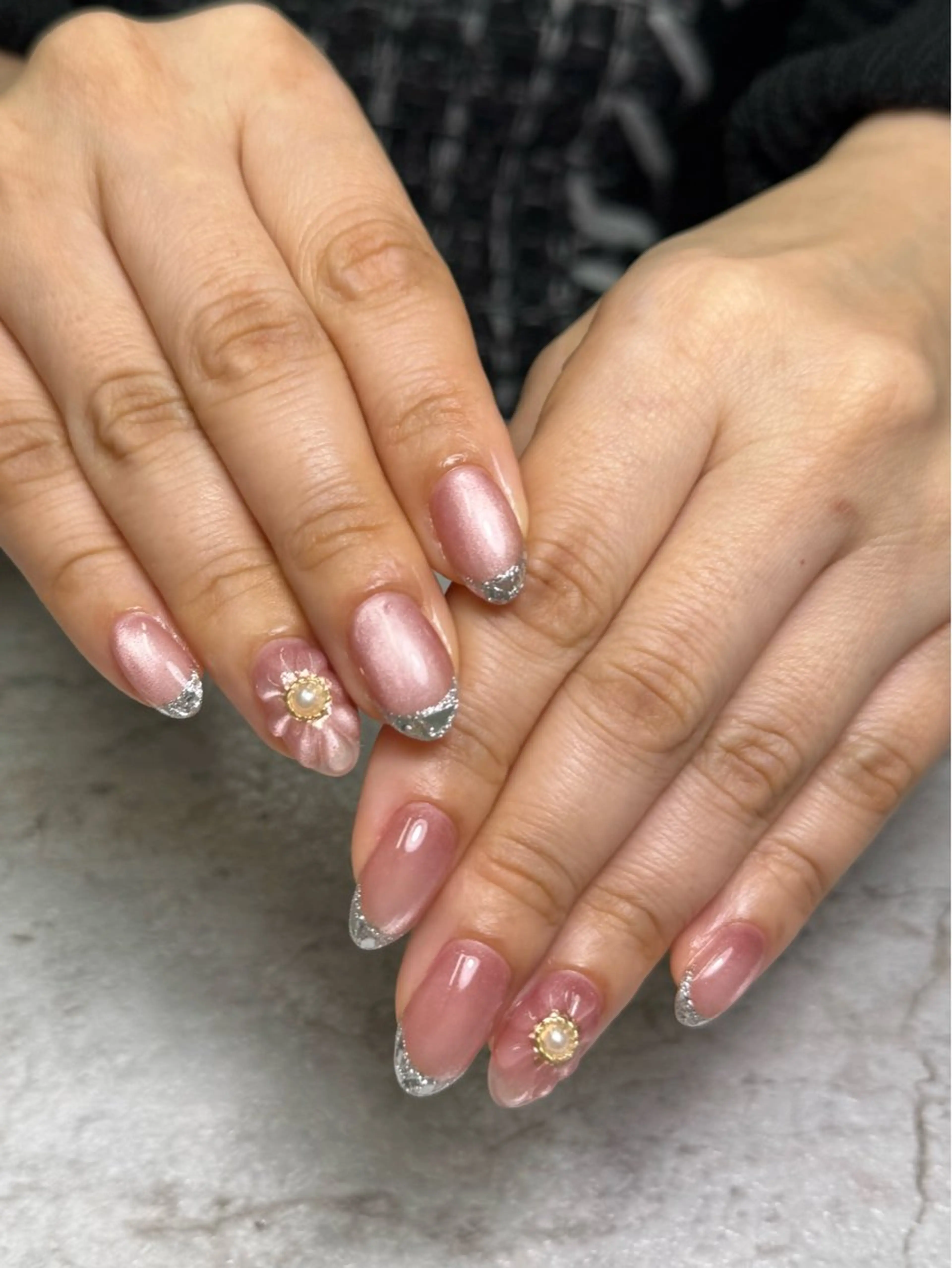 ネイル フレンチネイル ガラスフレンチ Nail salon Genie所属・Nail salon Genieのネイルデザイン