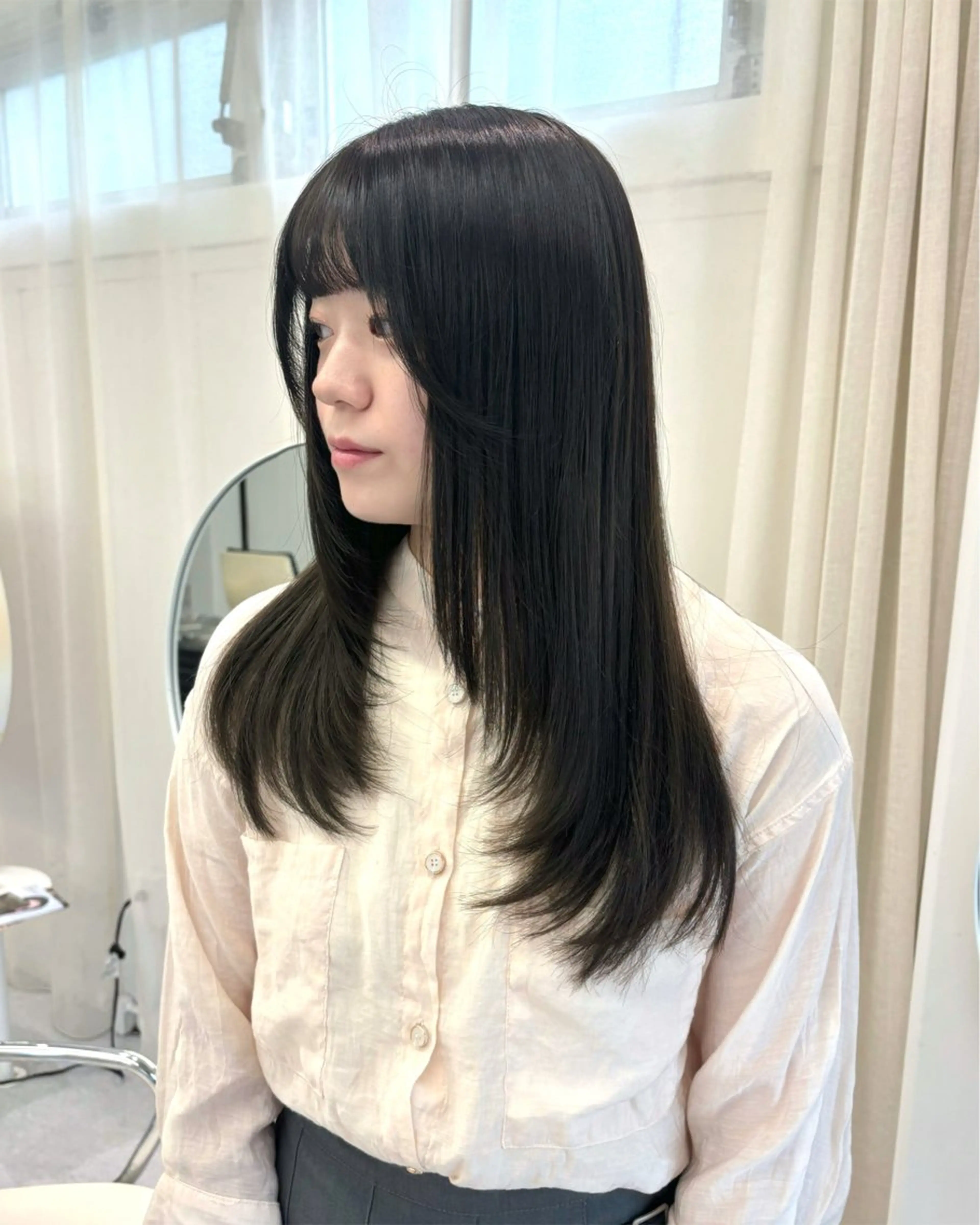 ロング カット 韓国レイヤー/ヘア カラー🎀ayamiのヘアスタイル