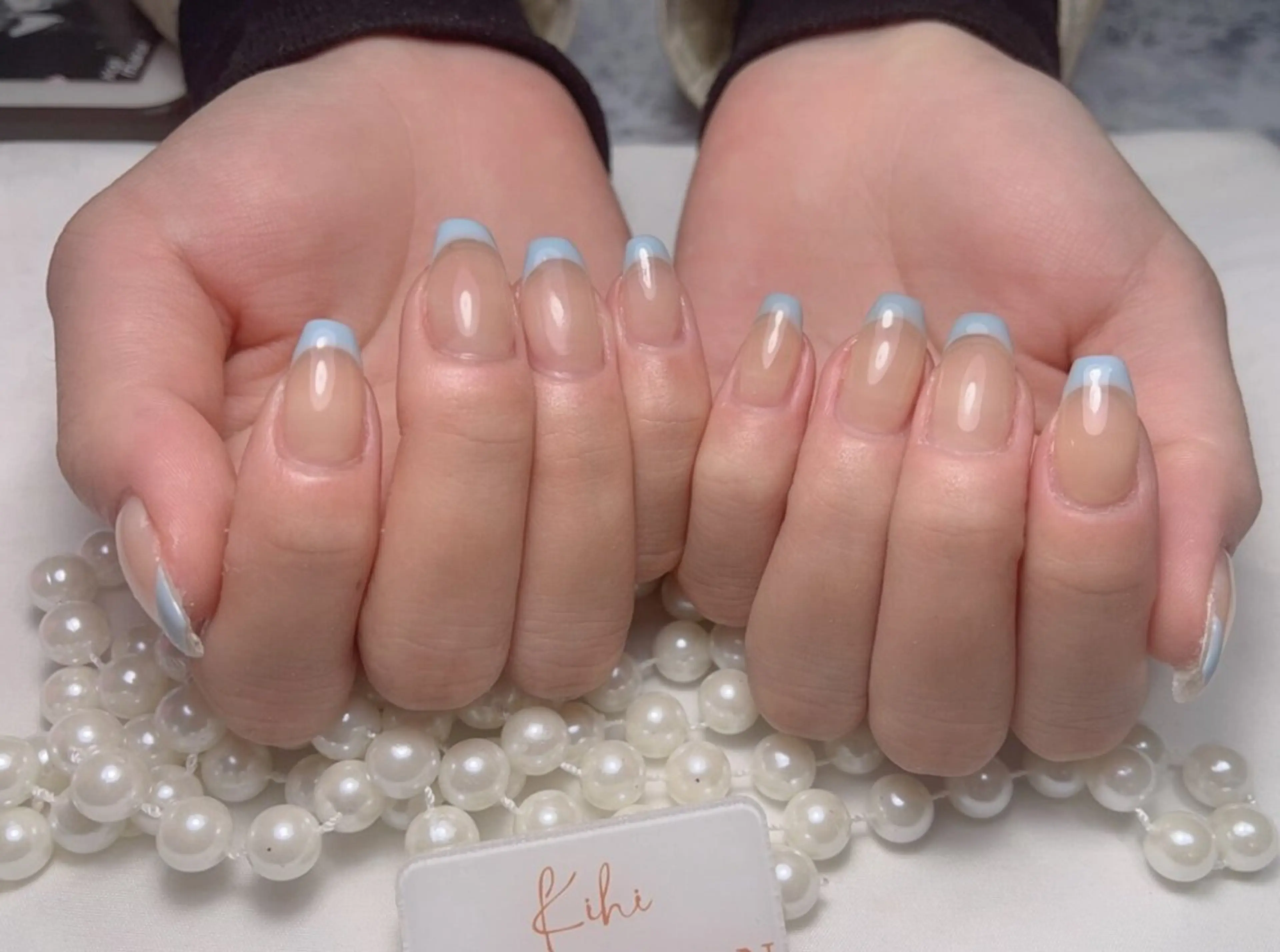 ネイル アートネイル フレンチネイル ジェルネイル グラデーション 韓国ネイル 村中 ハナのネイルデザイン