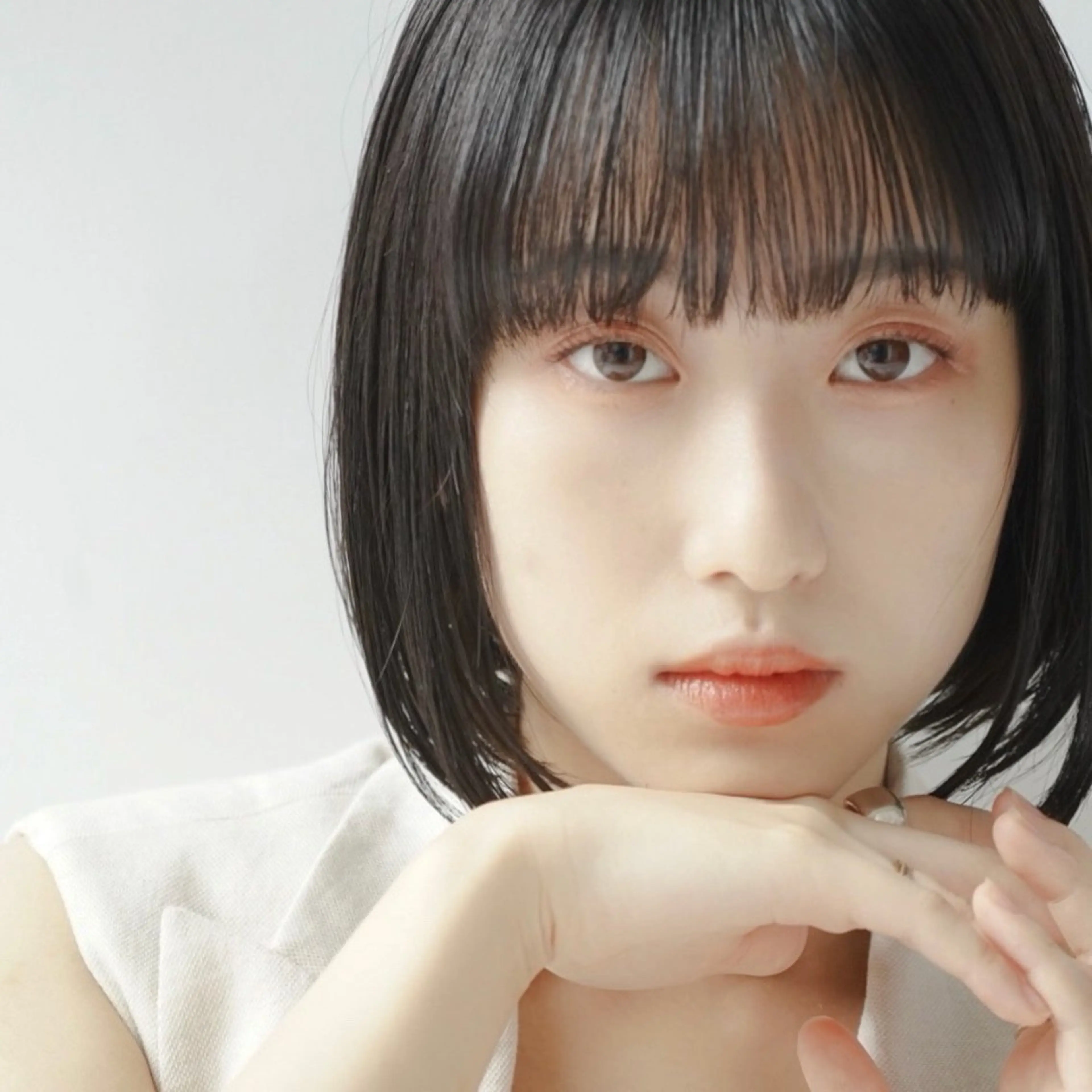 🟧【指通りなめらかִ】骨格補正カット+艶カラー+2STEPトリートメント/《ショート・ボブ・レイヤー》の写真