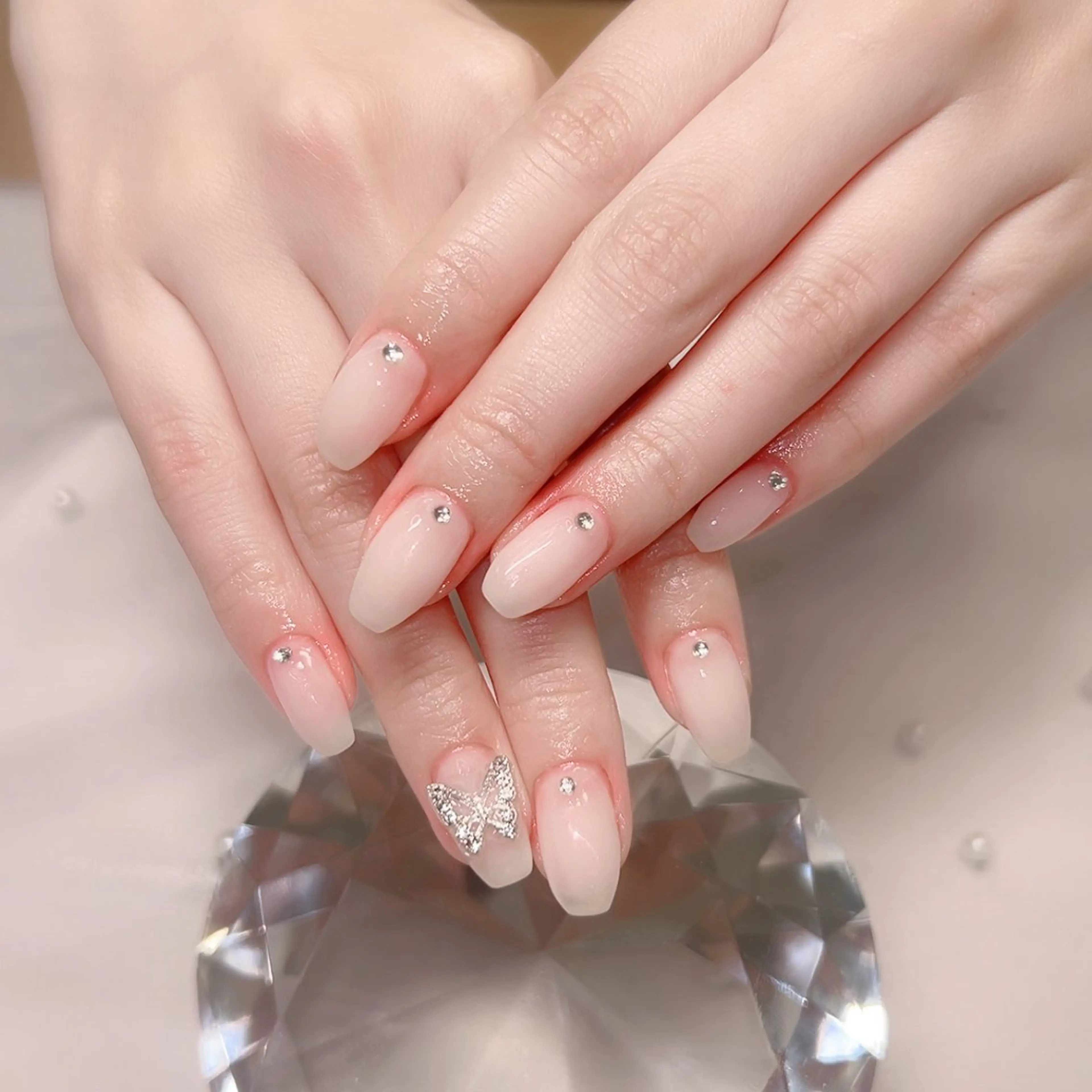 ネイル フラッシュネイル フットネイル ハート ラメ(グリッター) マグネットネイル ハンドネイル Cute Tips nailのネイルデザイン