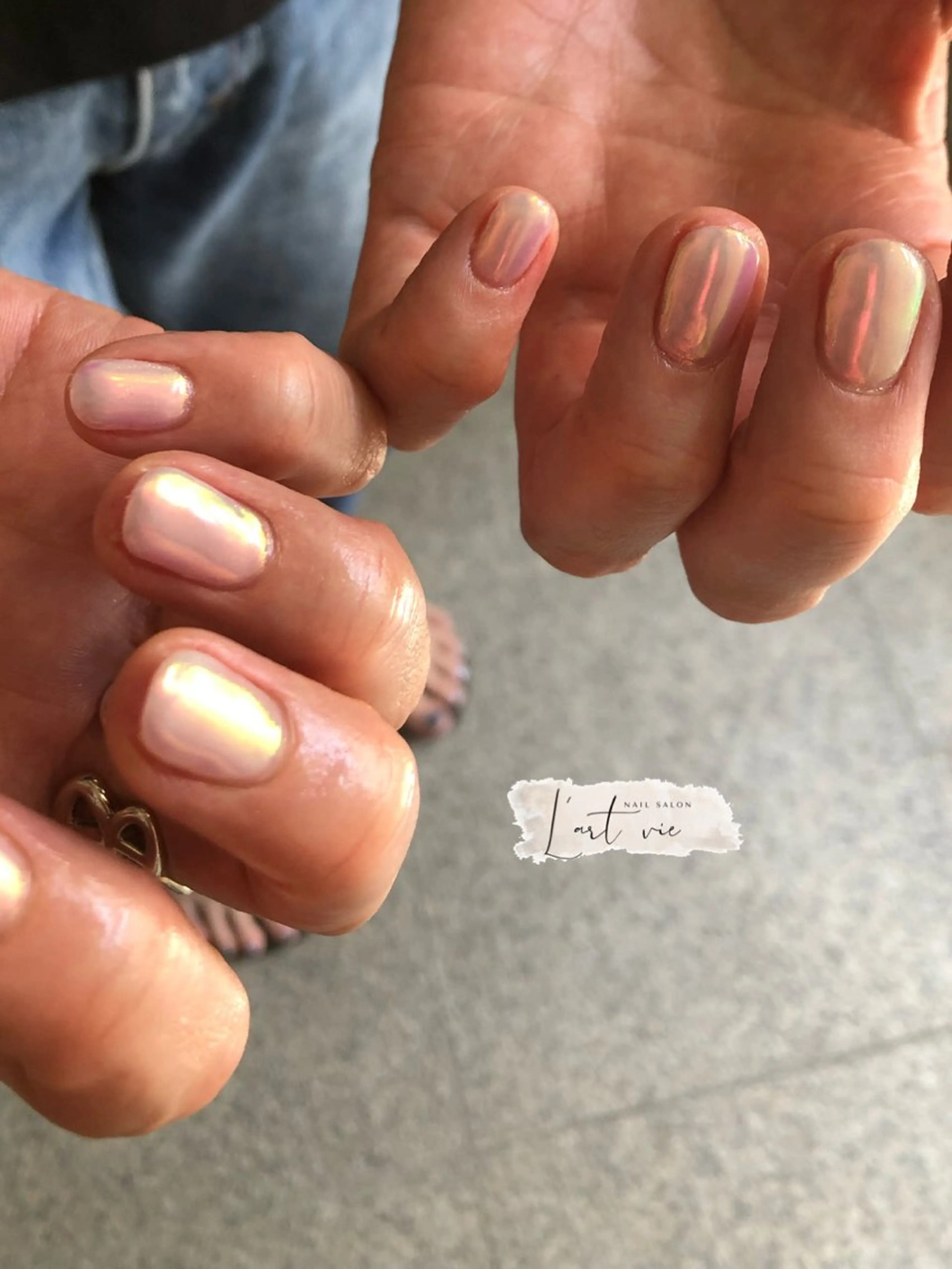 ネイル オーロラネイル ミラーネイル ハンドネイル NailSalon L’artVieのネイルデザイン