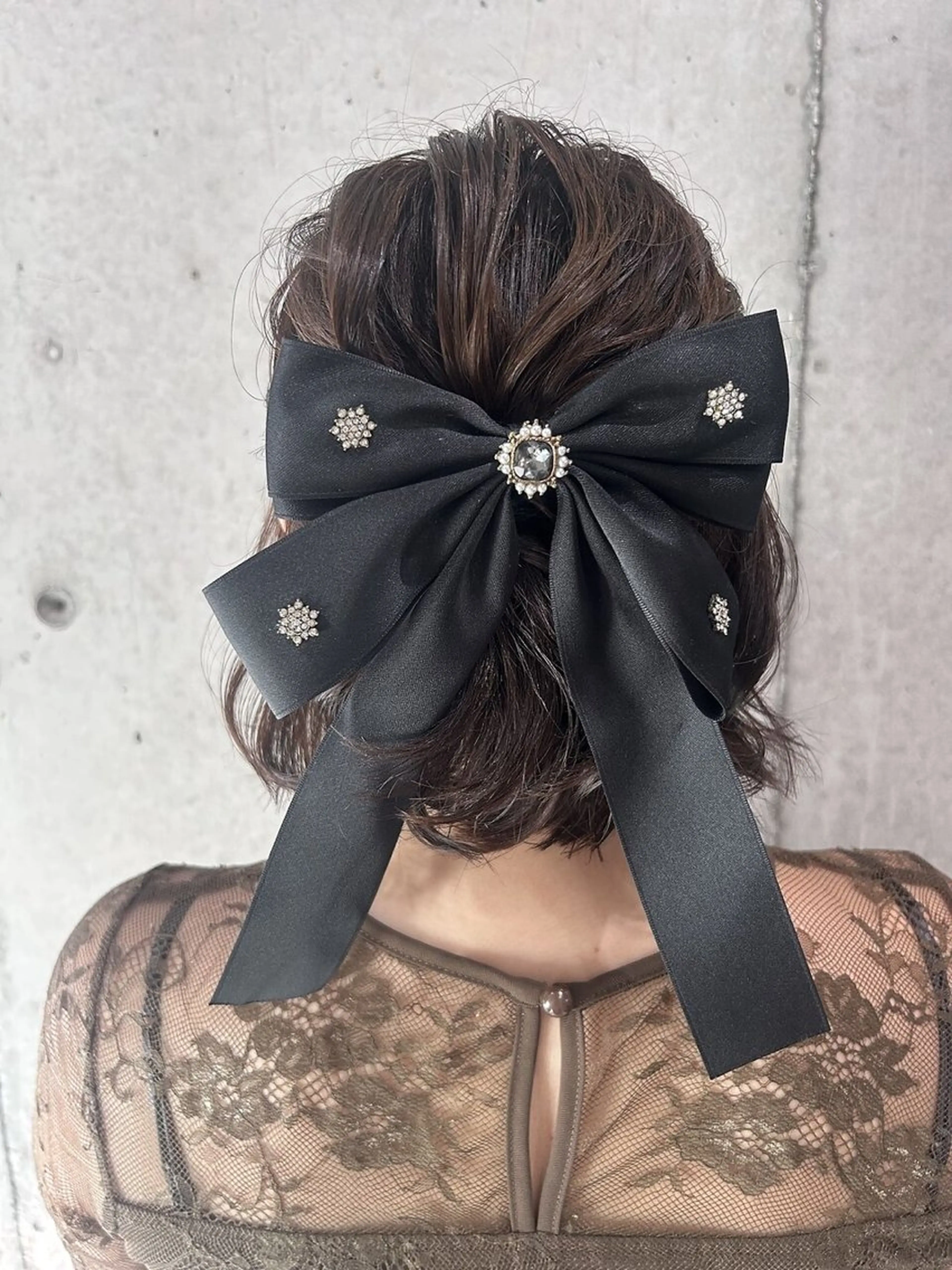 ミディアム ヘアアレンジ 結婚式・ブライダル ヘアセット 池田 華怜のヘアスタイル