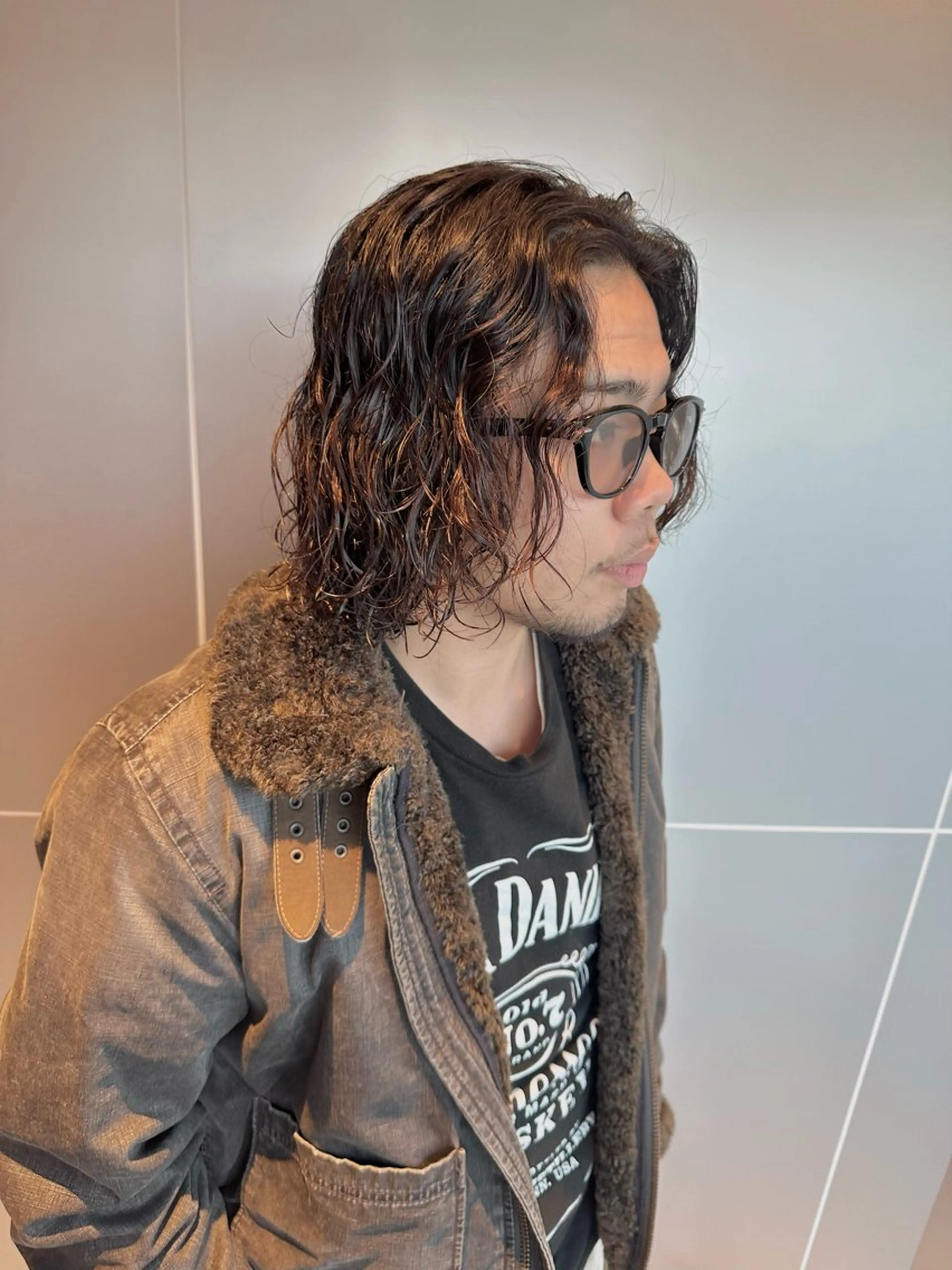 ミディアム パーマ メンズ ミディアムパーマ メンズパーマ スパイラルパーマ メンズパーマ達人/ フェード/イツキのヘアスタイル