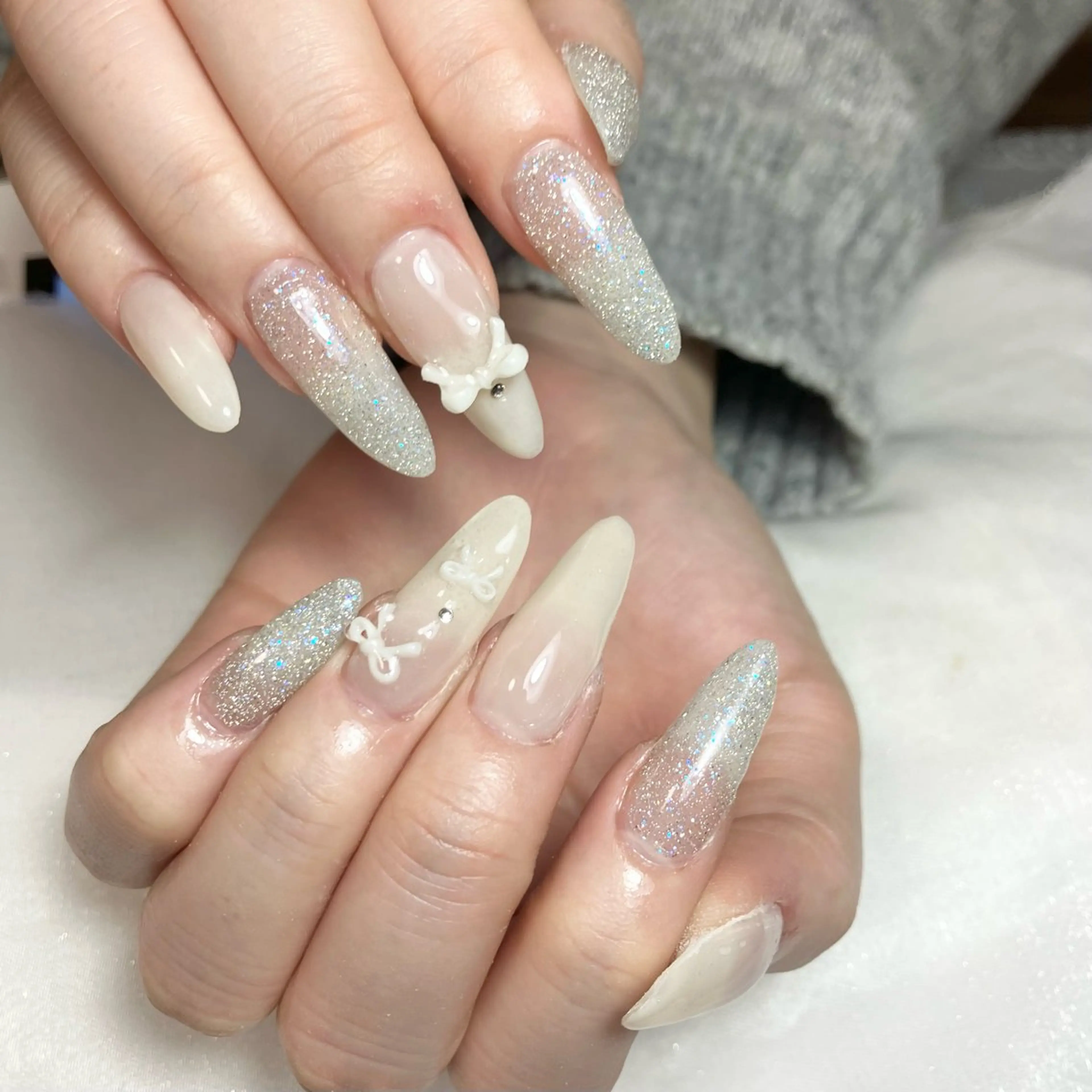 長さ出し10本ワンカラー／ラメグラの写真