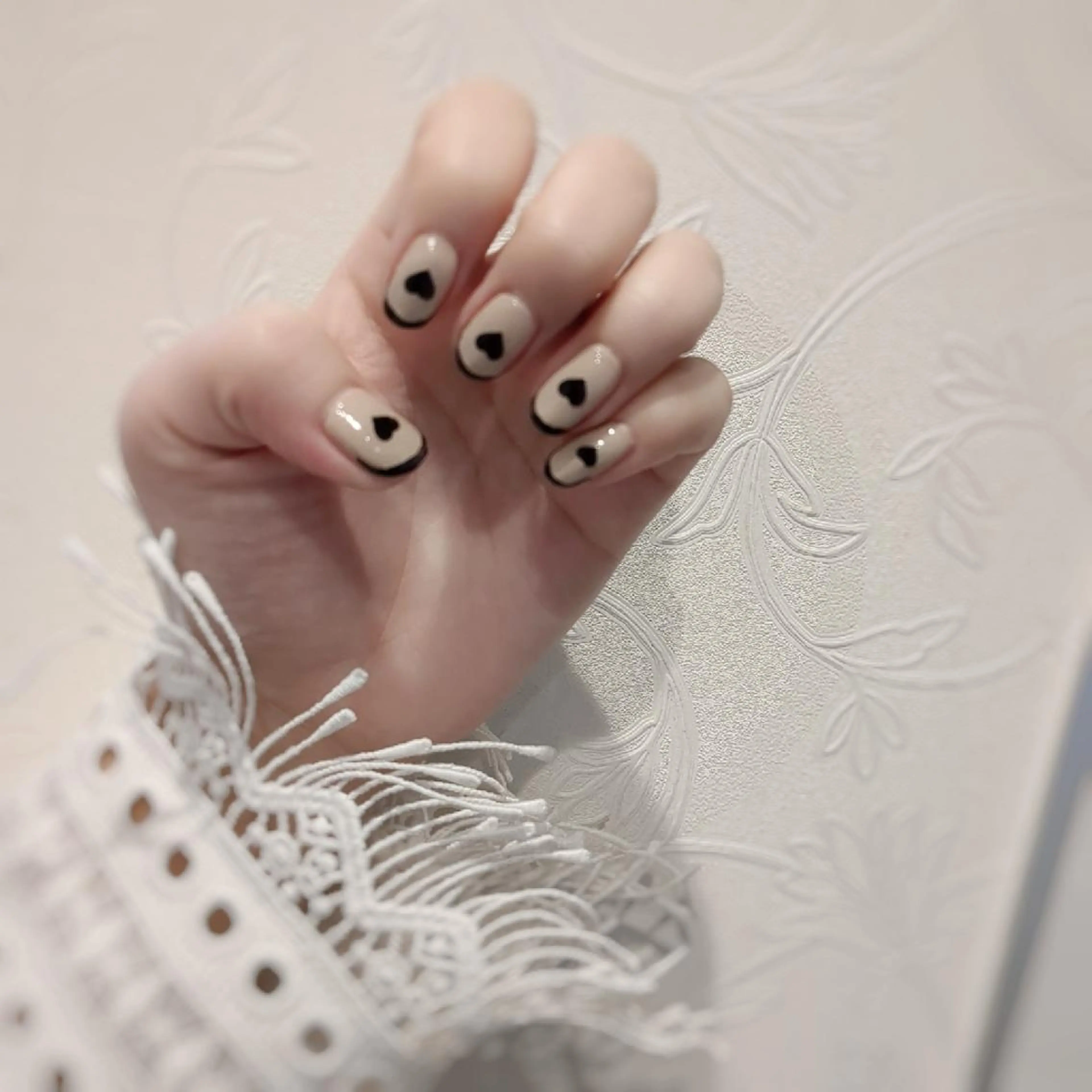 ネイル アートネイル フレンチネイル ジェルネイル ハート ソフトジェル トミーワイネイル所属・トミー ワイのネイルデザイン