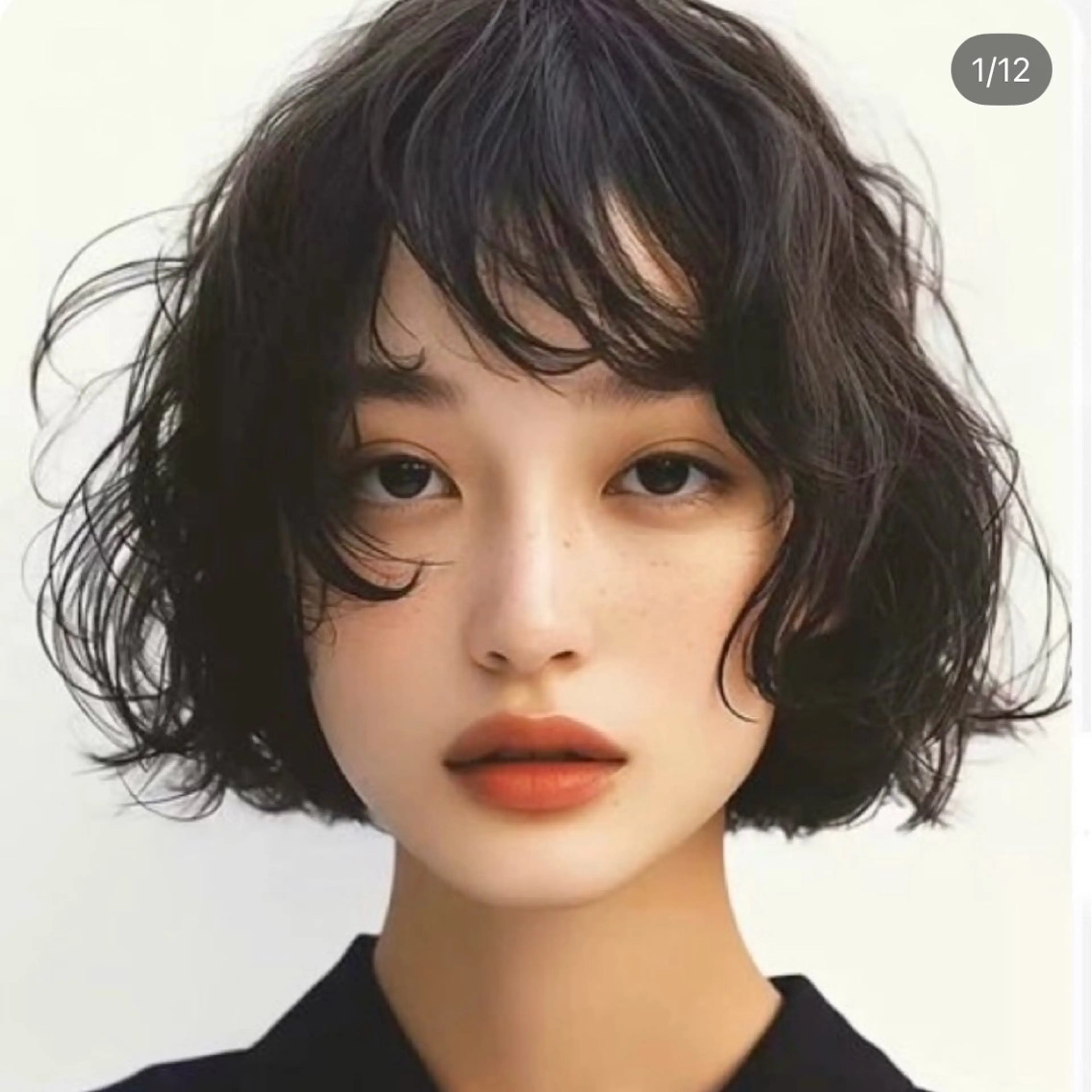 ショート パーマ 佐々木 彩花のヘアスタイル