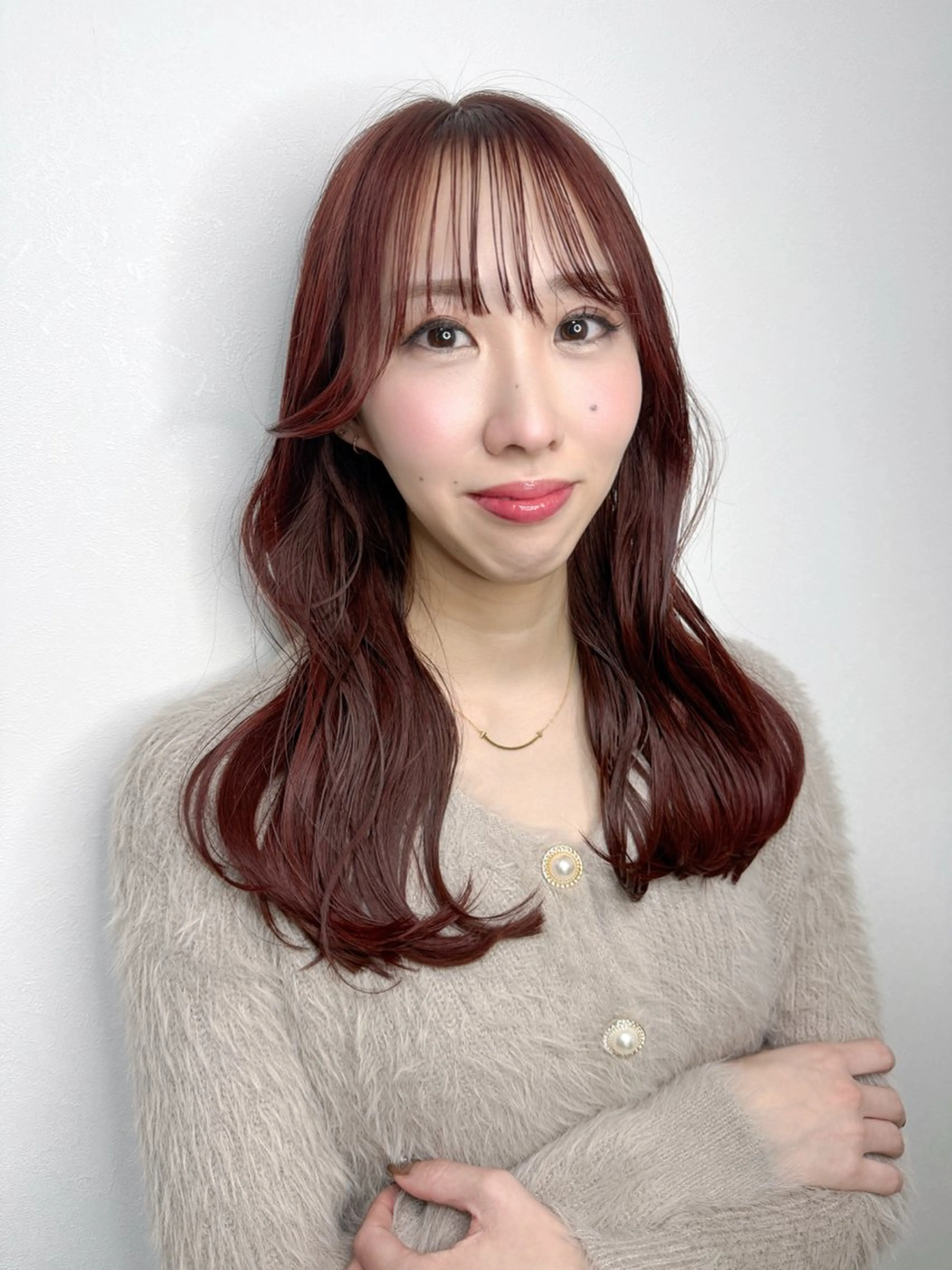 セミロング ボブ 髪質改善 韓国風ヘア レイヤーカット 縮毛矯正 ボブ・韓国レイヤー・ くびれボブ・内藤康太のヘアスタイル