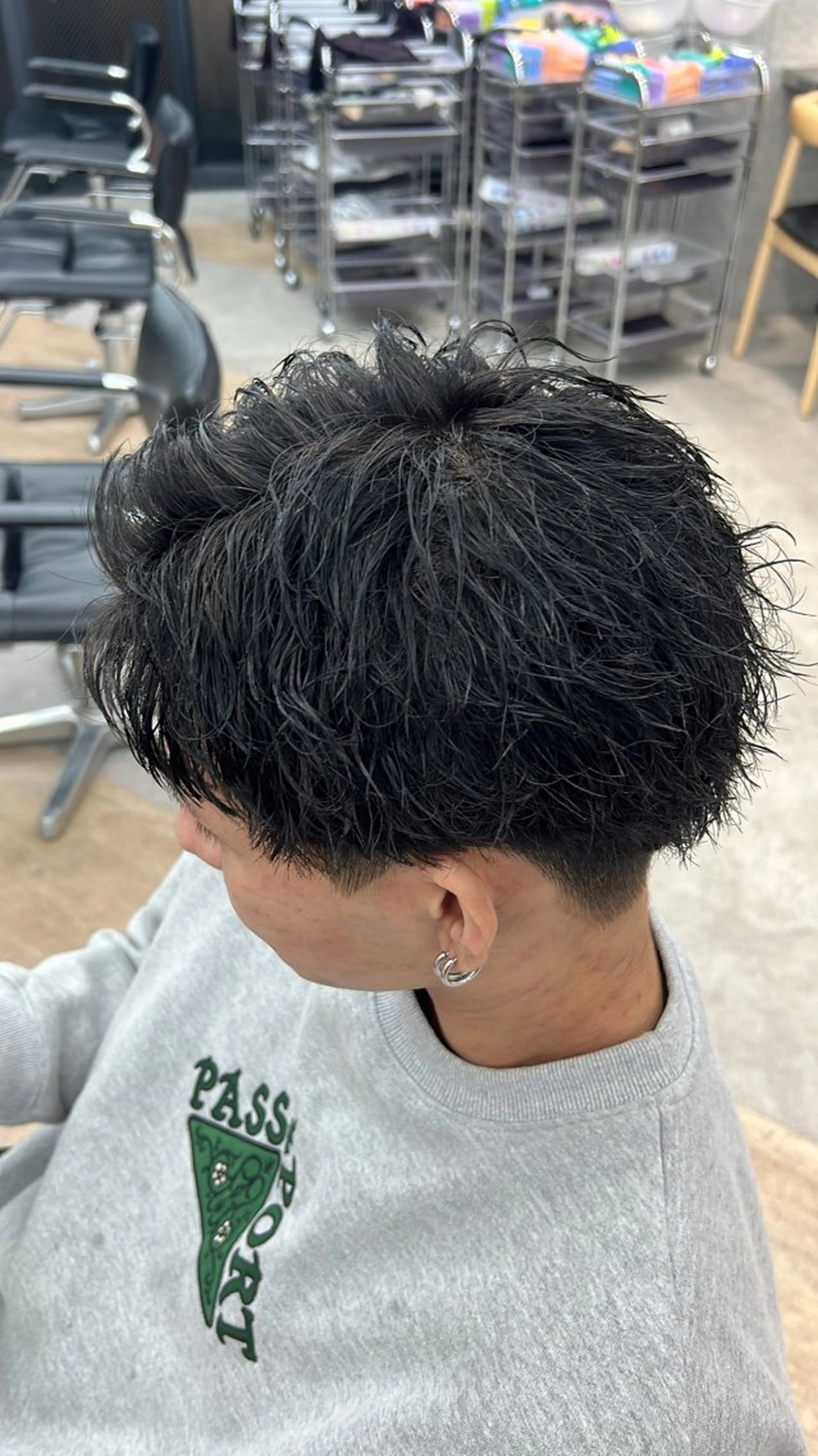 ショート メンズ カット パーマ 🌀toa/波巻き✨ /メンズパーマ／栄のヘアスタイル