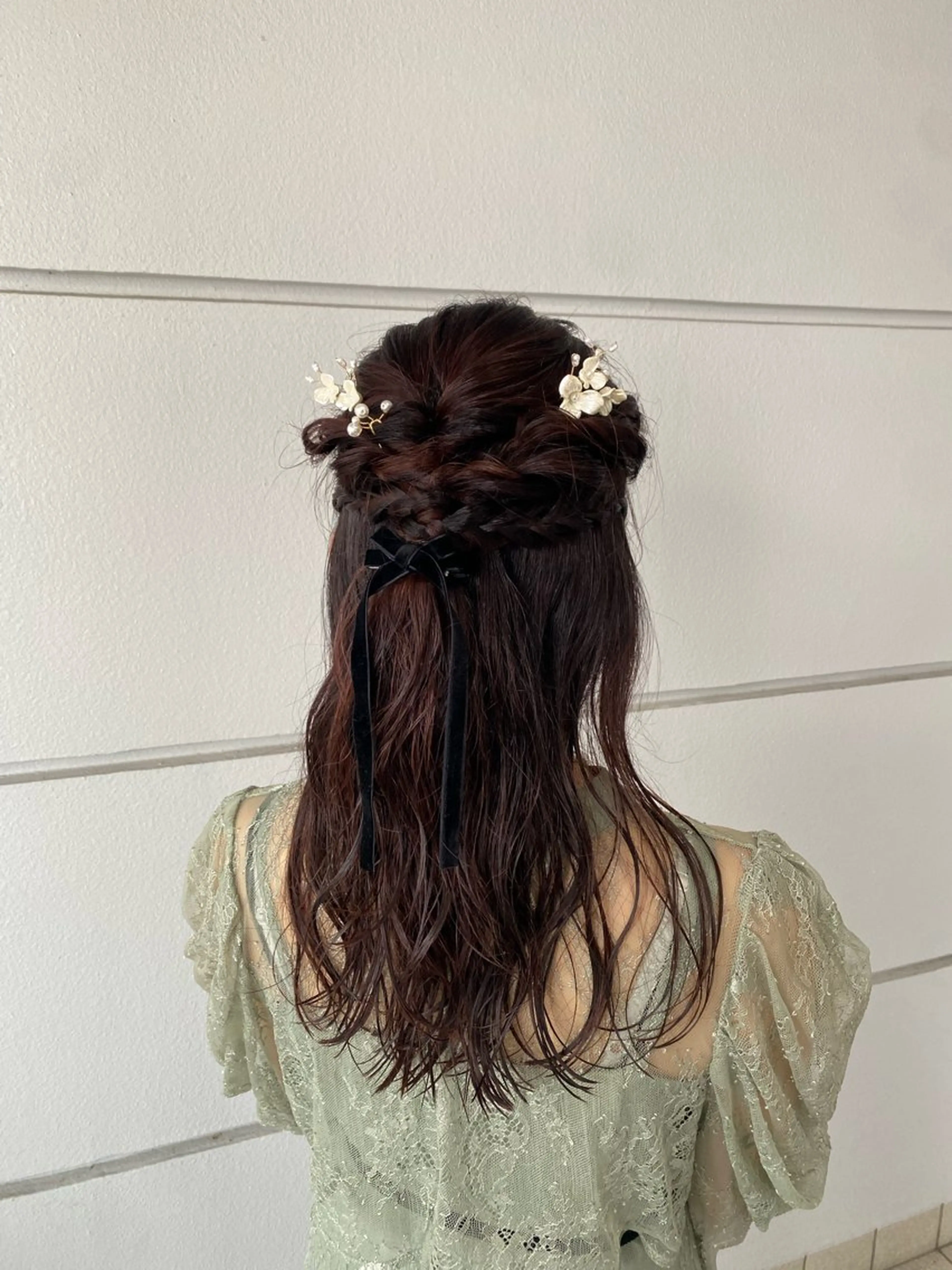 ヘアアレンジ ハーフアップ ヘアセット 髪質改善特化🥣🫧 天神美容室のヘアスタイル