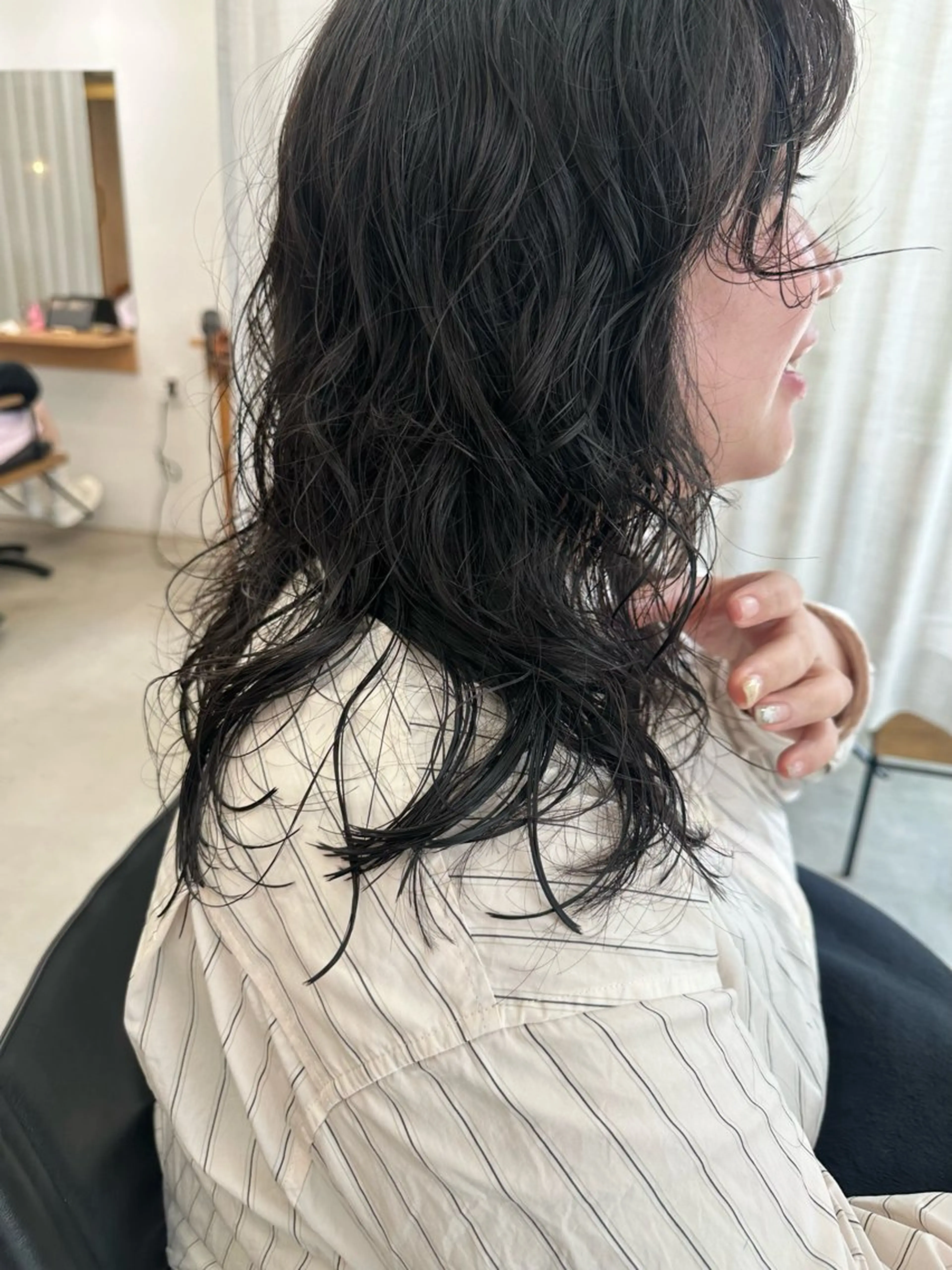 セミロング パーマ カット パーマ lelu所属・lelu / 佐々木のヘアスタイル