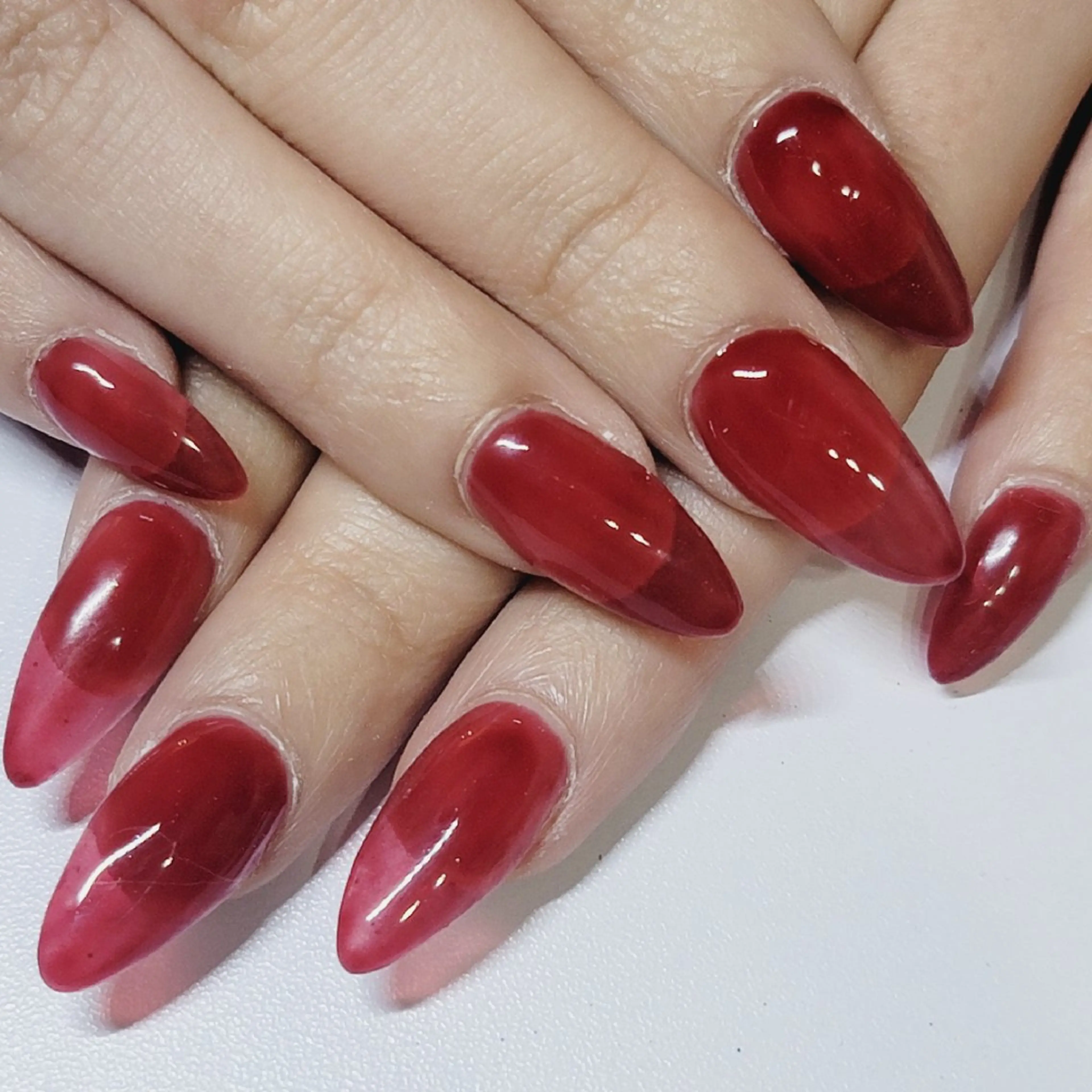 ネイル ボルドー ワンカラーネイル ハンドネイル よしだ ひろきのネイルデザイン