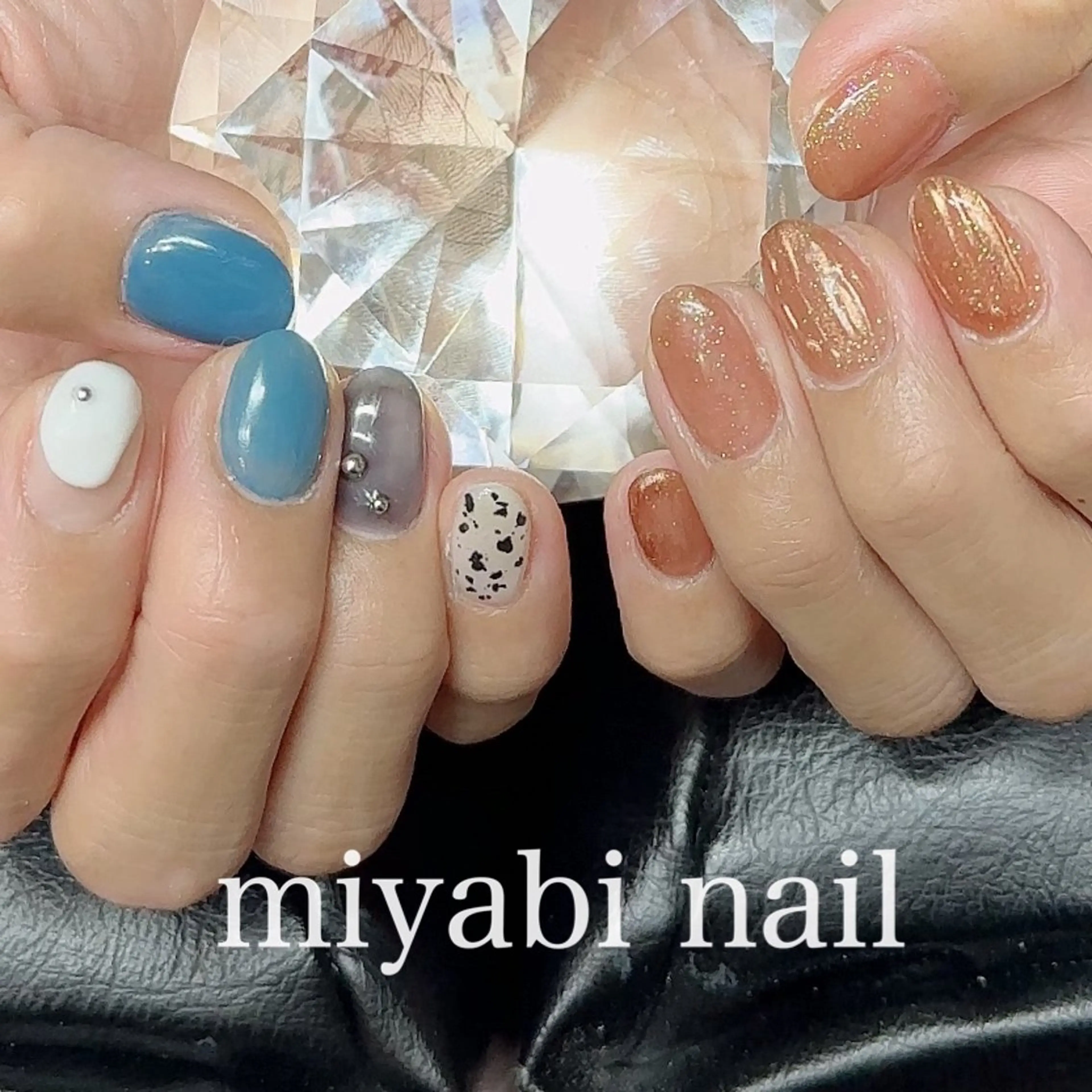 ネイル アートネイル 持ち込み 春ネイル miyabi nail 桂川駅近くのネイルデザイン