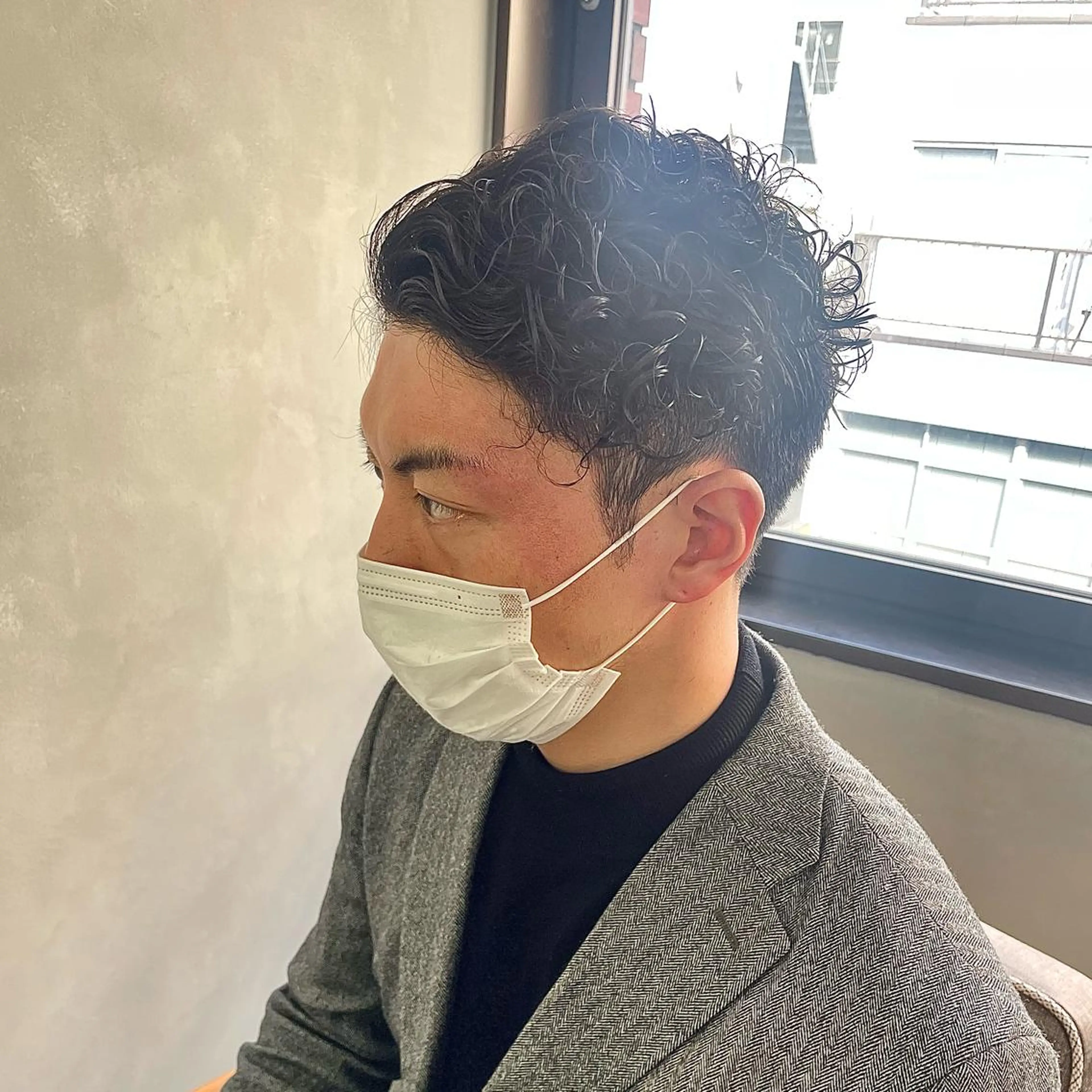 ショート パーマ ヘアアレンジ メンズ 艶髪/髪質改善/ 縮毛矯正⭐️熊野未来のヘアスタイル