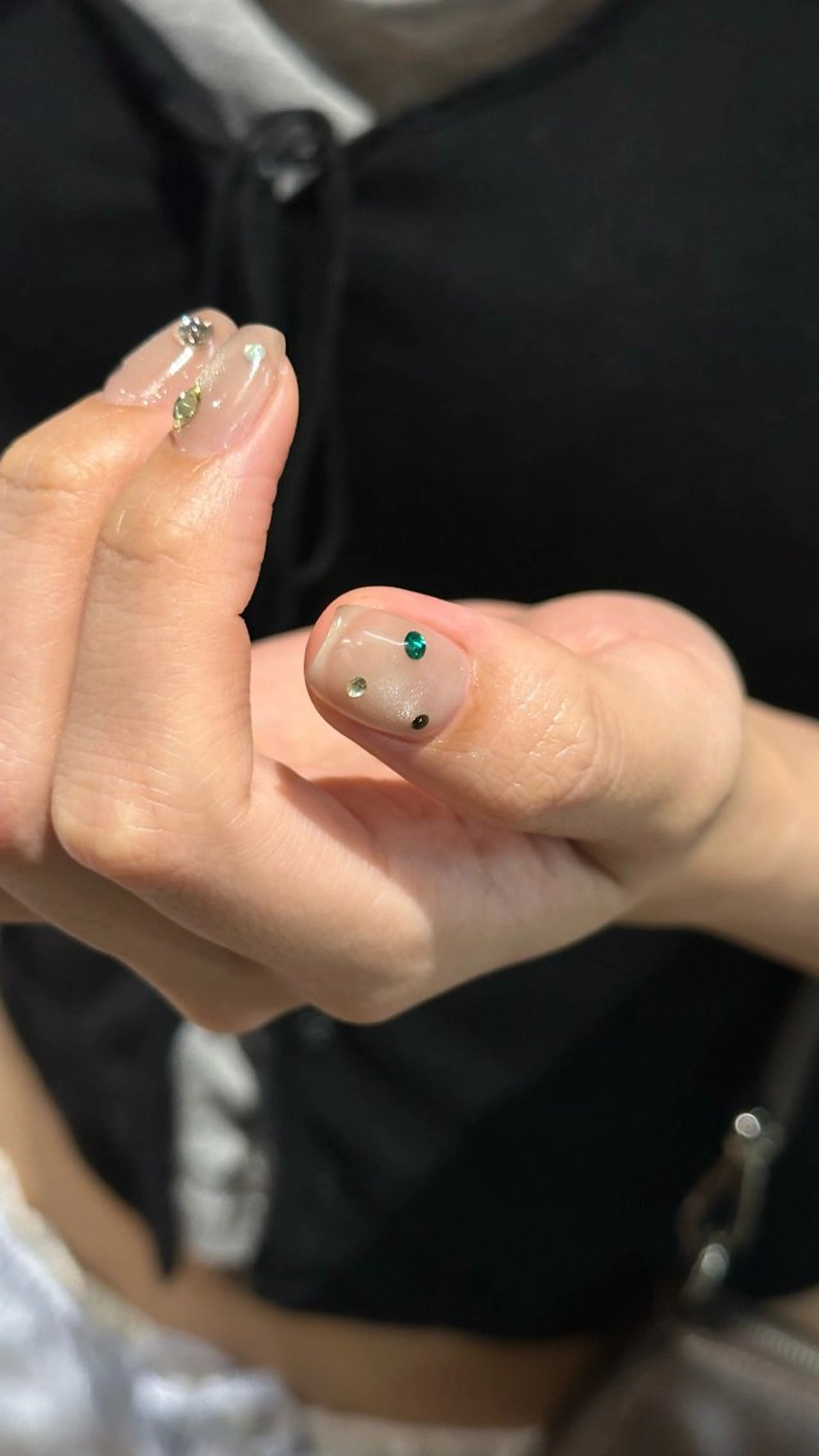 ネイル 氷ネイル・うるうるネイル マグネットネイル diptyMOILA ことりのネイルデザイン