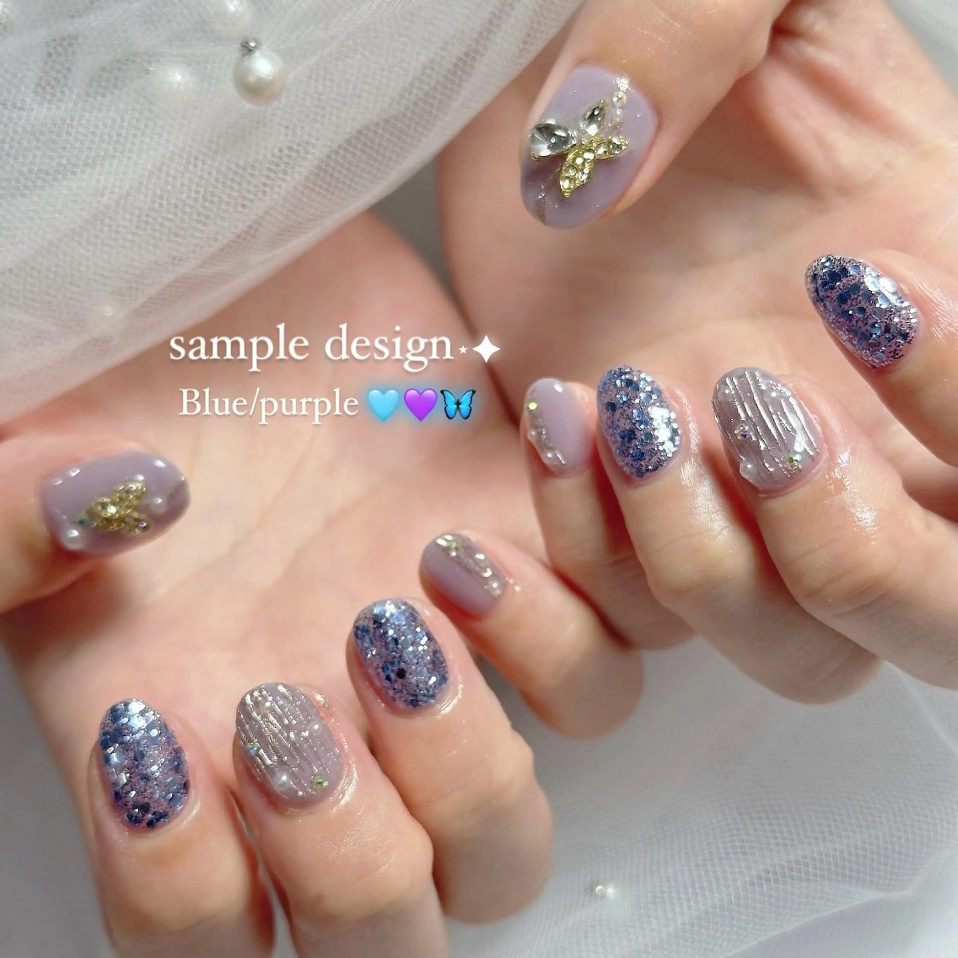 ネイル チークネイル フットネイル ガーリー ゴージャス 韓国ネイル EmaNail豊中 🎀SANAのネイルデザイン