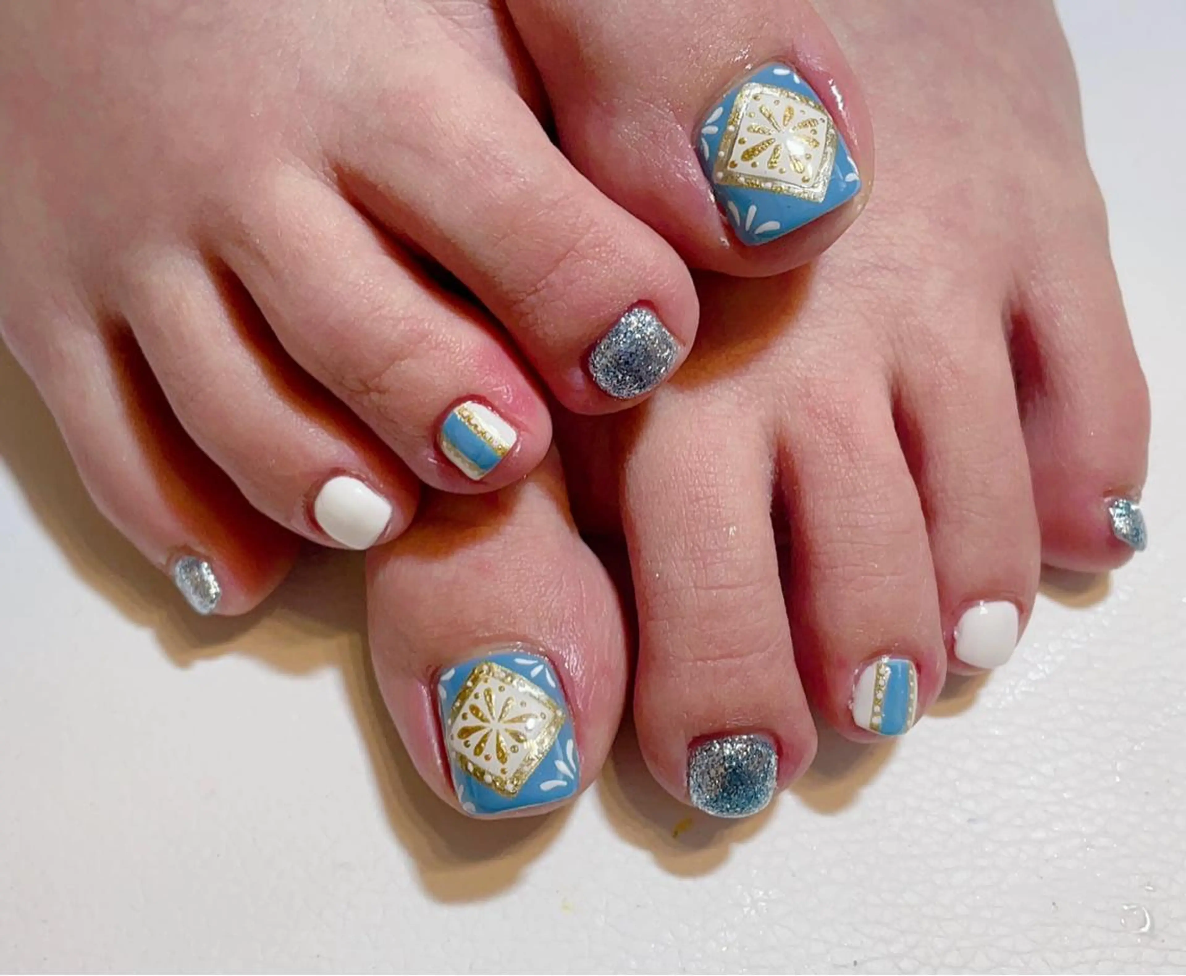 ネイル フットネイル nail salon ラピスラズリのネイルデザイン