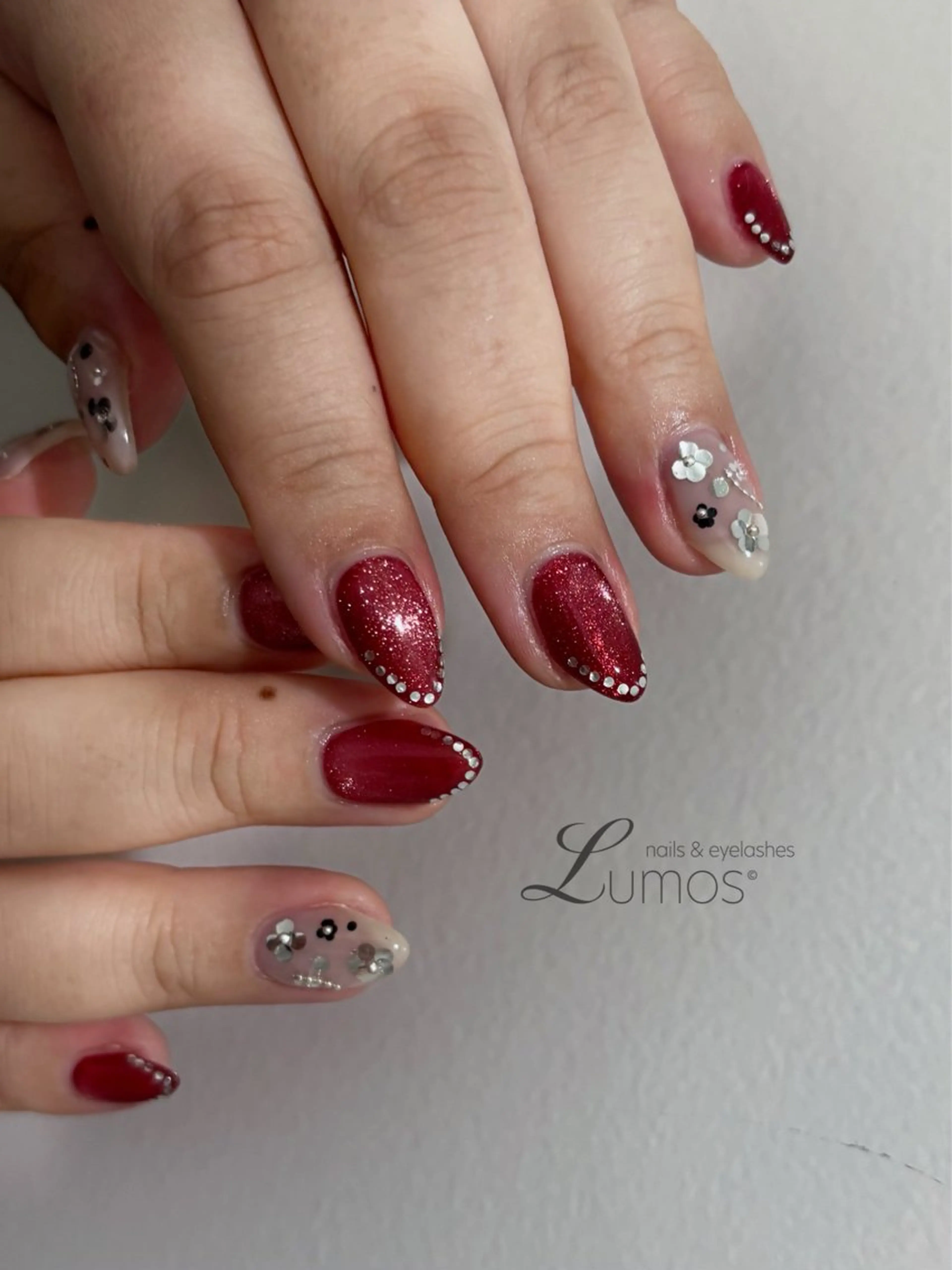 ネイル アートネイル カジュアル Lumos  nails&eyelashes 桜川所属・Lumos Rikaのネイルデザイン