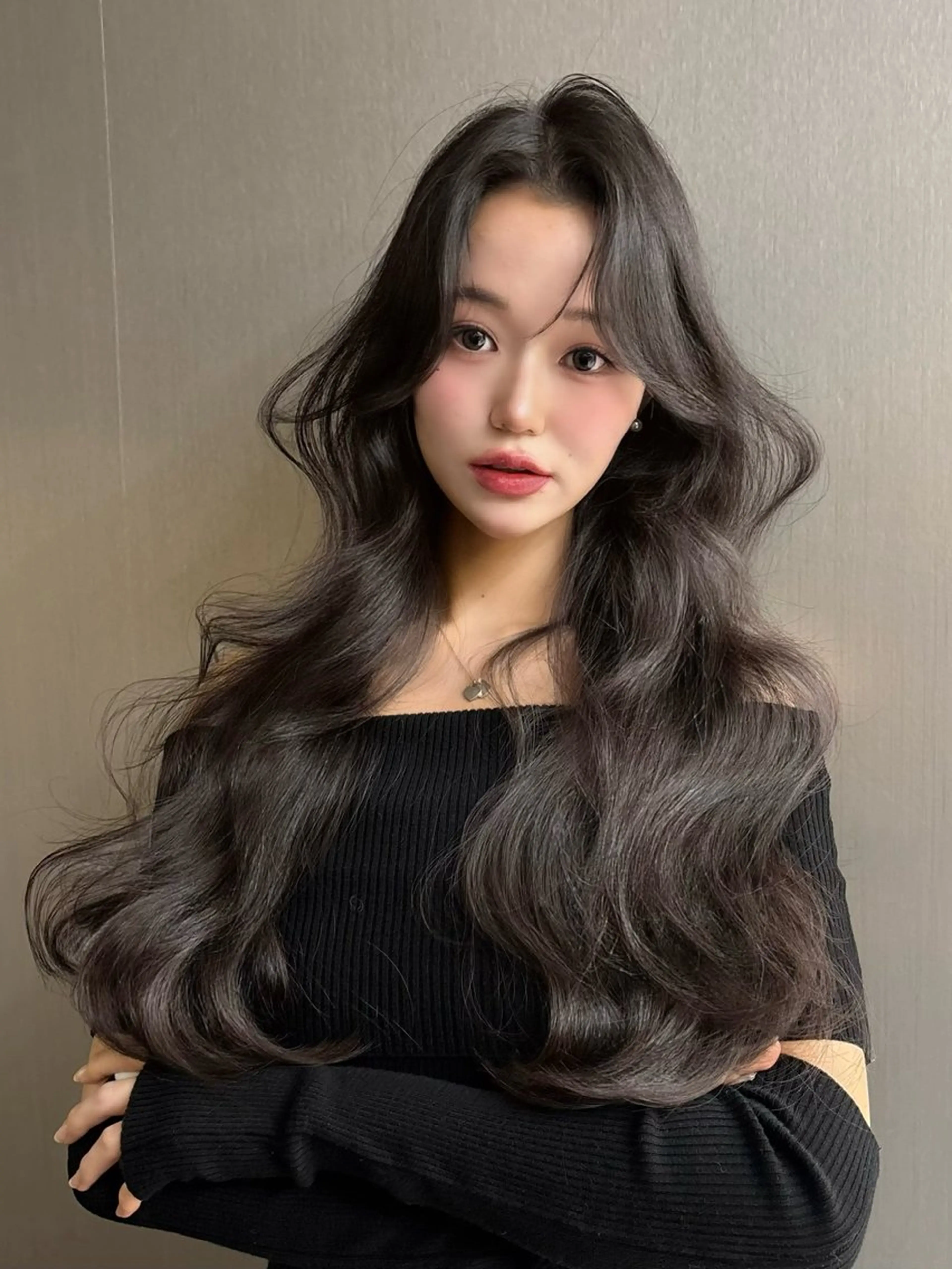 ロング レイヤーカット カット ヘアカラー 堤 翔平のヘアスタイル