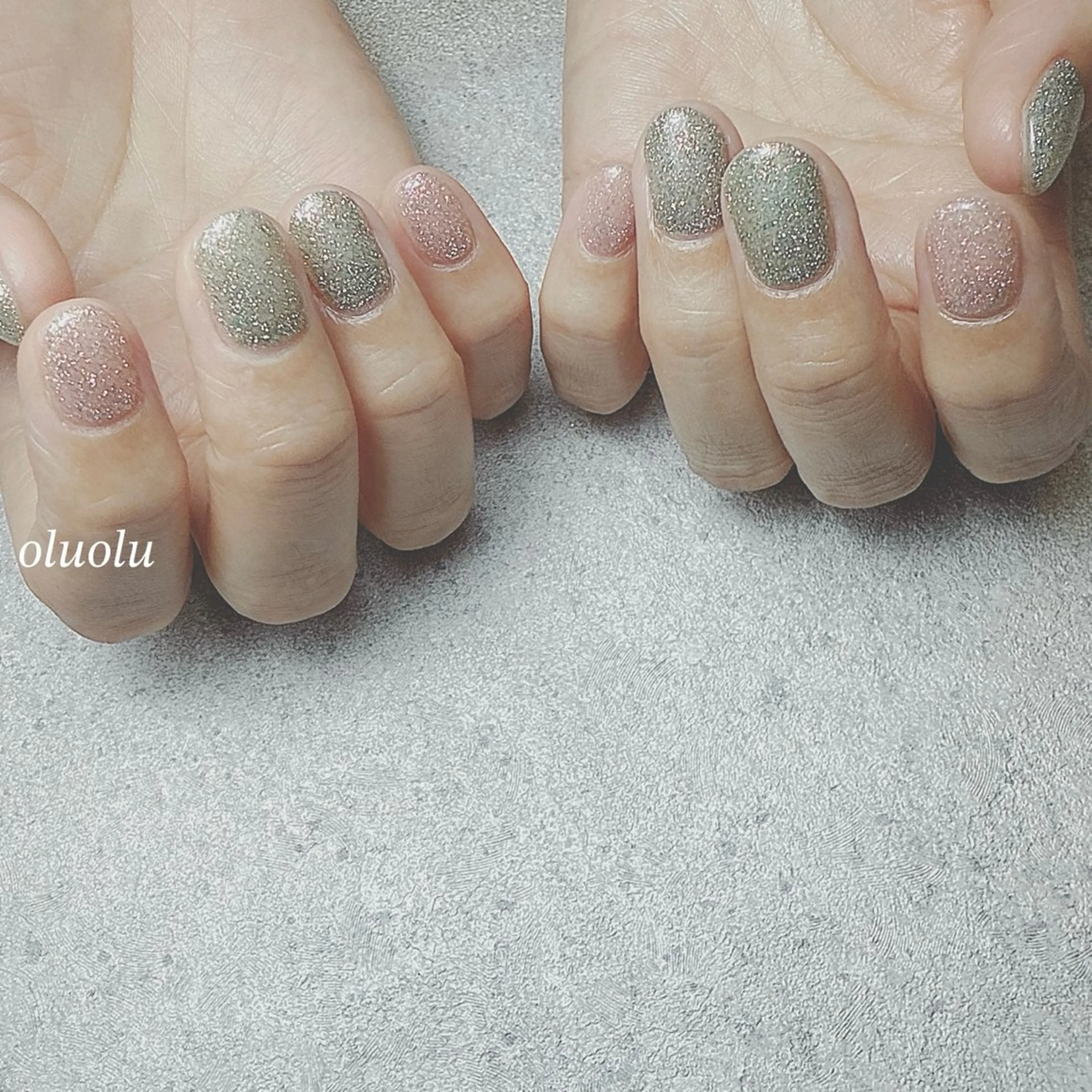 ネイル フラッシュネイル ワンカラーネイル ハンドネイル 大村 紬華のネイルデザイン