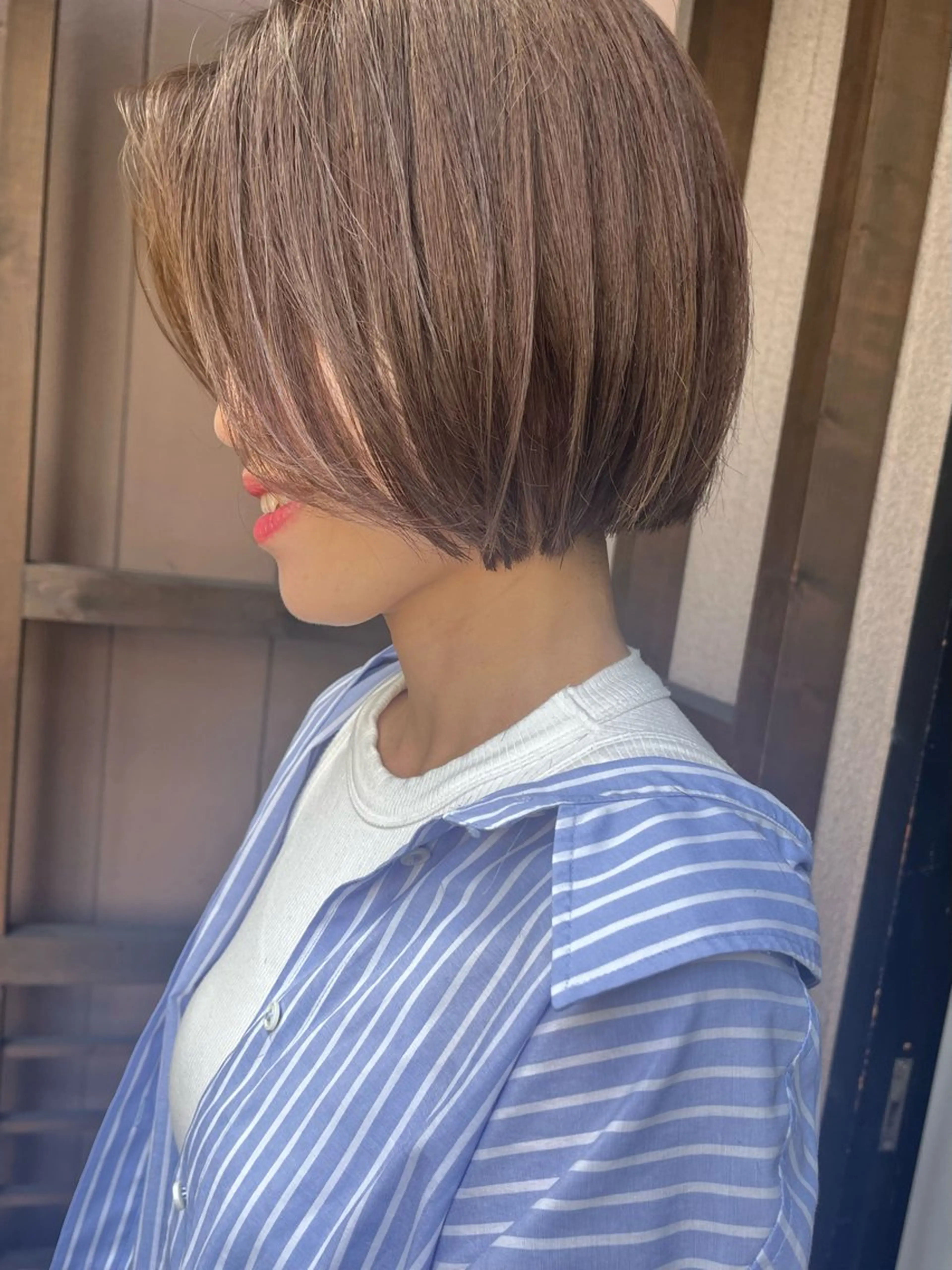 ミディアム カラー イルミナカラー ボブ ヘアカラー ママ美容師 ＊ヒマワリのヘアスタイル