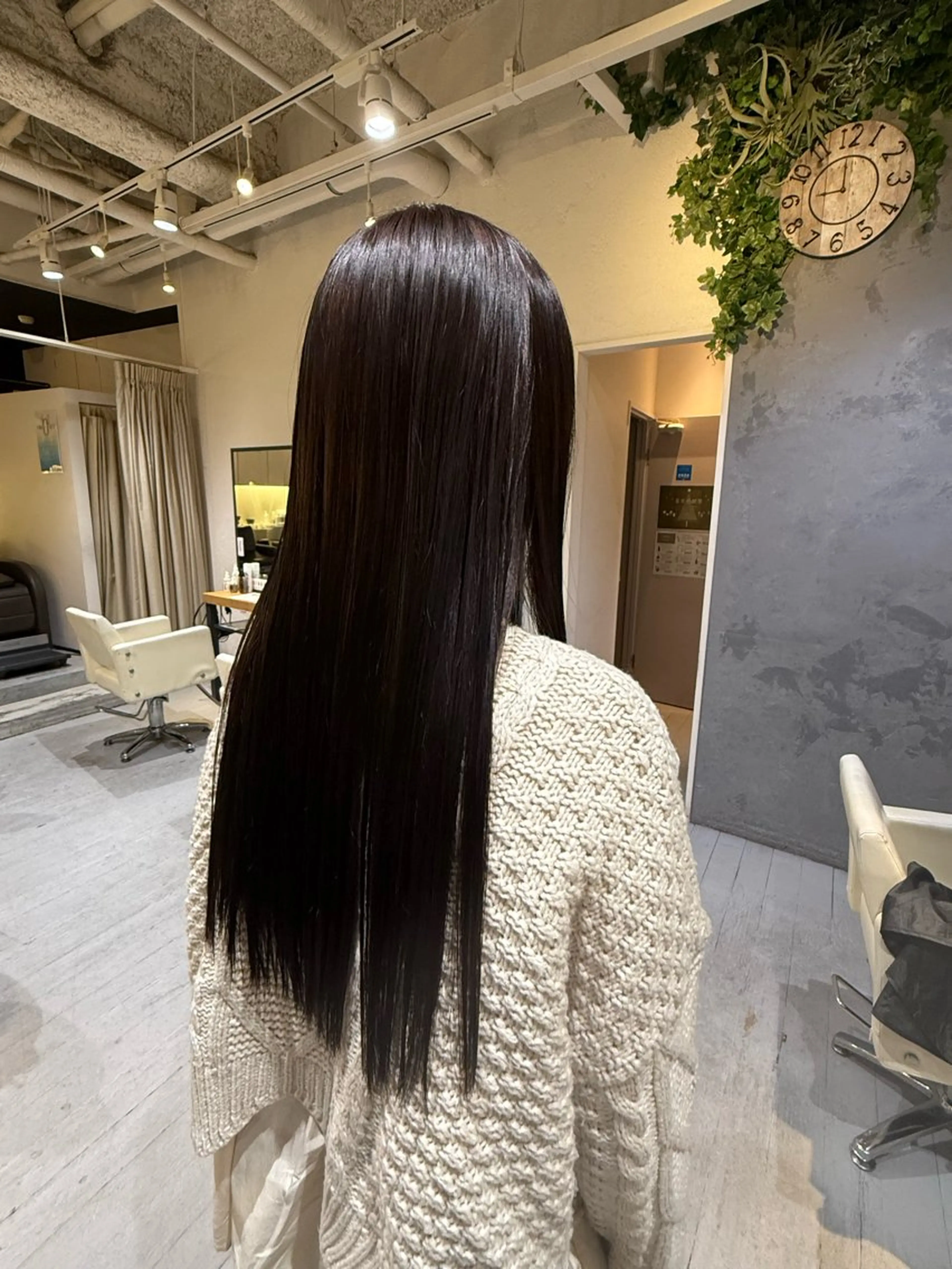 ロング ヘアカラー いしはま ななかのヘアスタイル