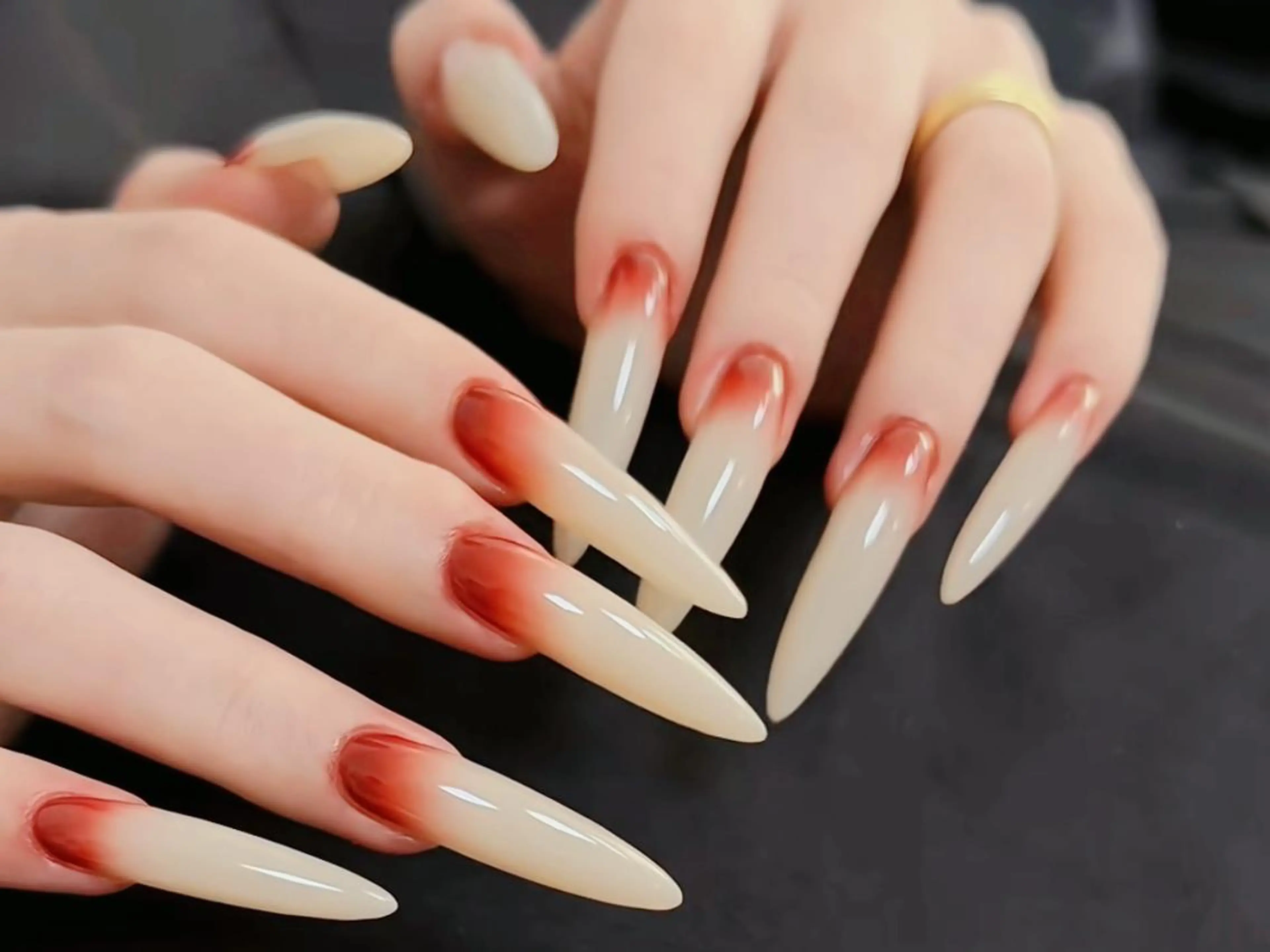 ネイル オーロラネイル チークネイル 長さ出し フットネイル フレンチネイル ハンドネイル ＫＯ ＫＯのネイルデザイン