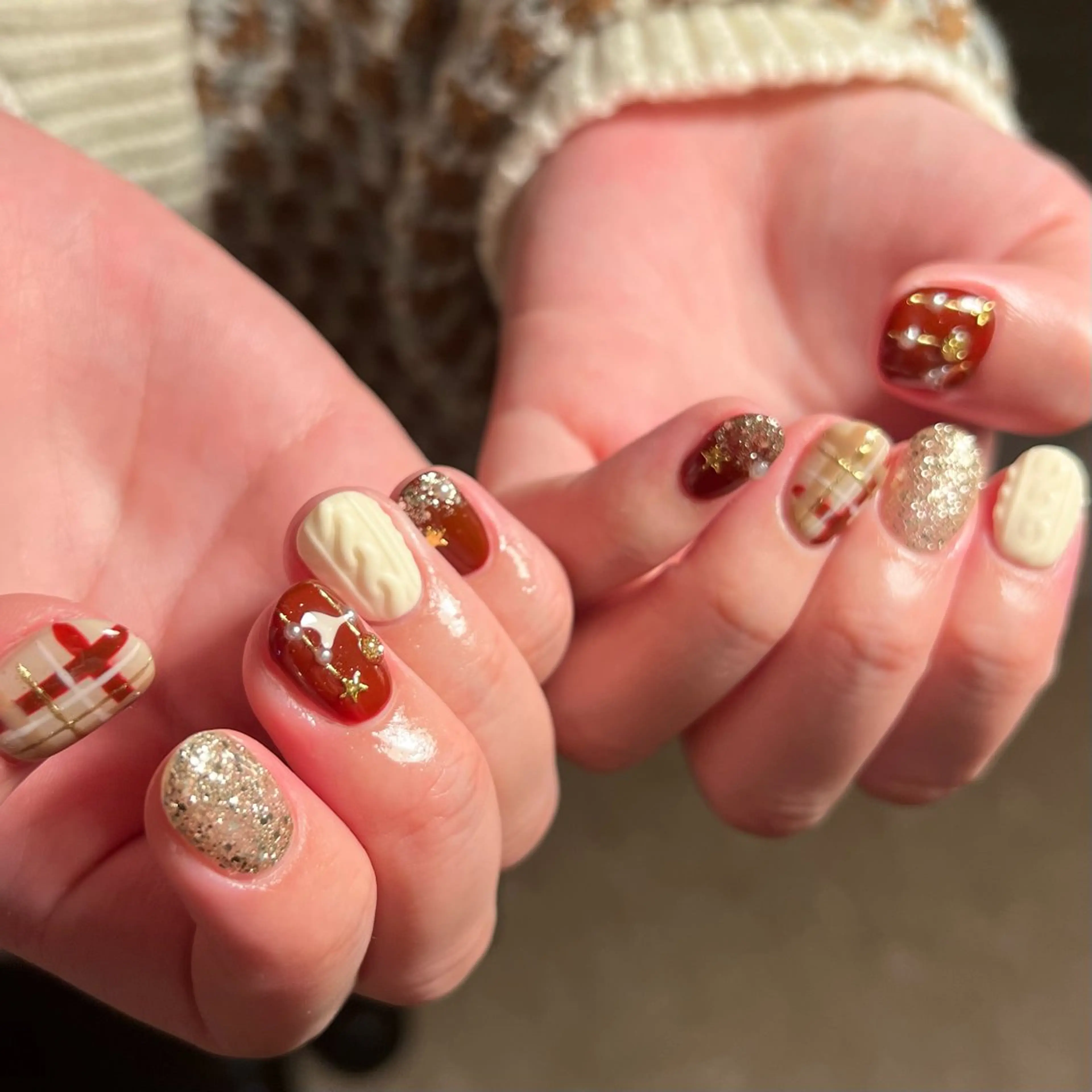 ネイル 冬ネイル クリスマス Yarm As Etel　。のネイルデザイン