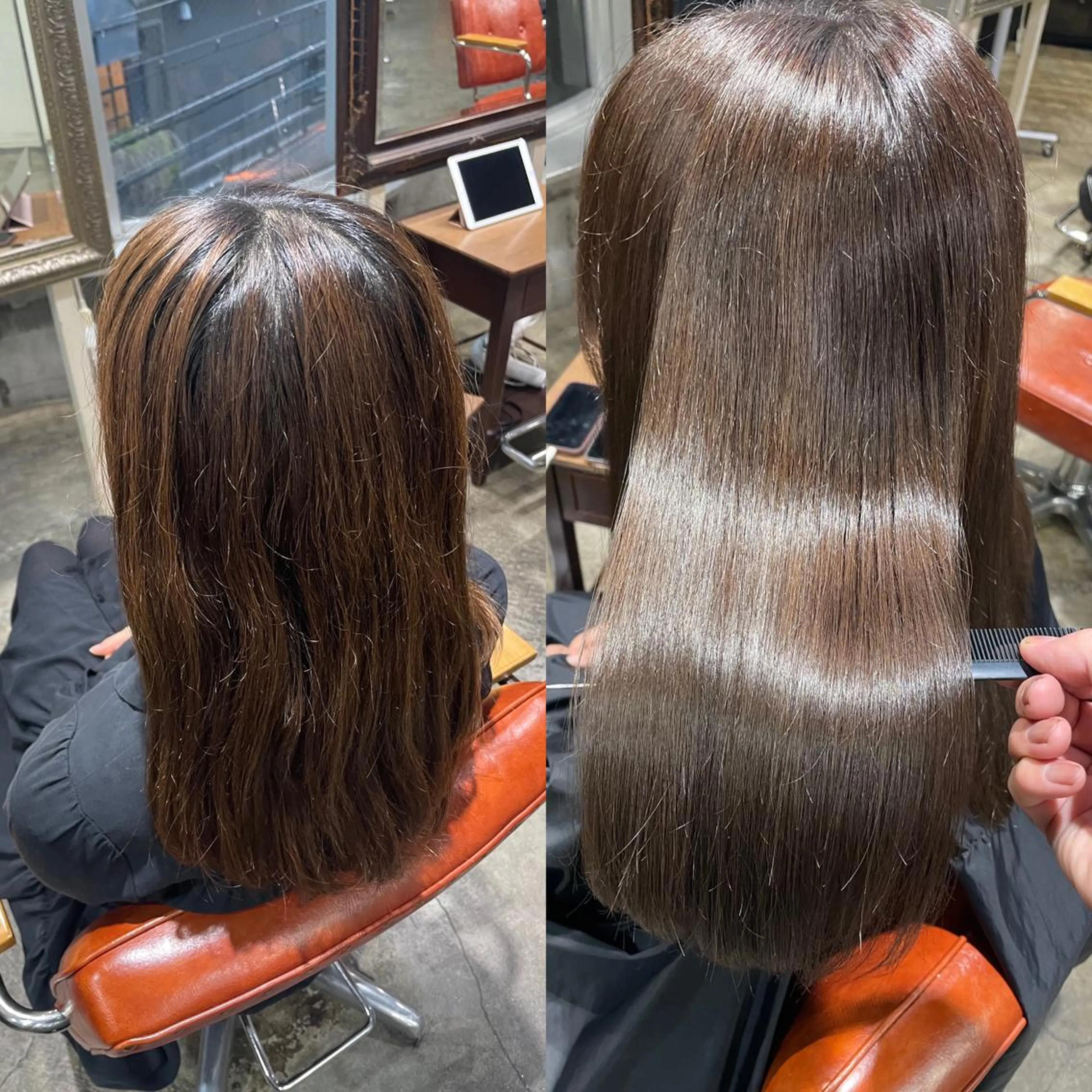 ロング カラー 髪質改善 トリートメント 🌈髪質改善💕 縮毛矯正✨青木まで✨のヘアスタイル