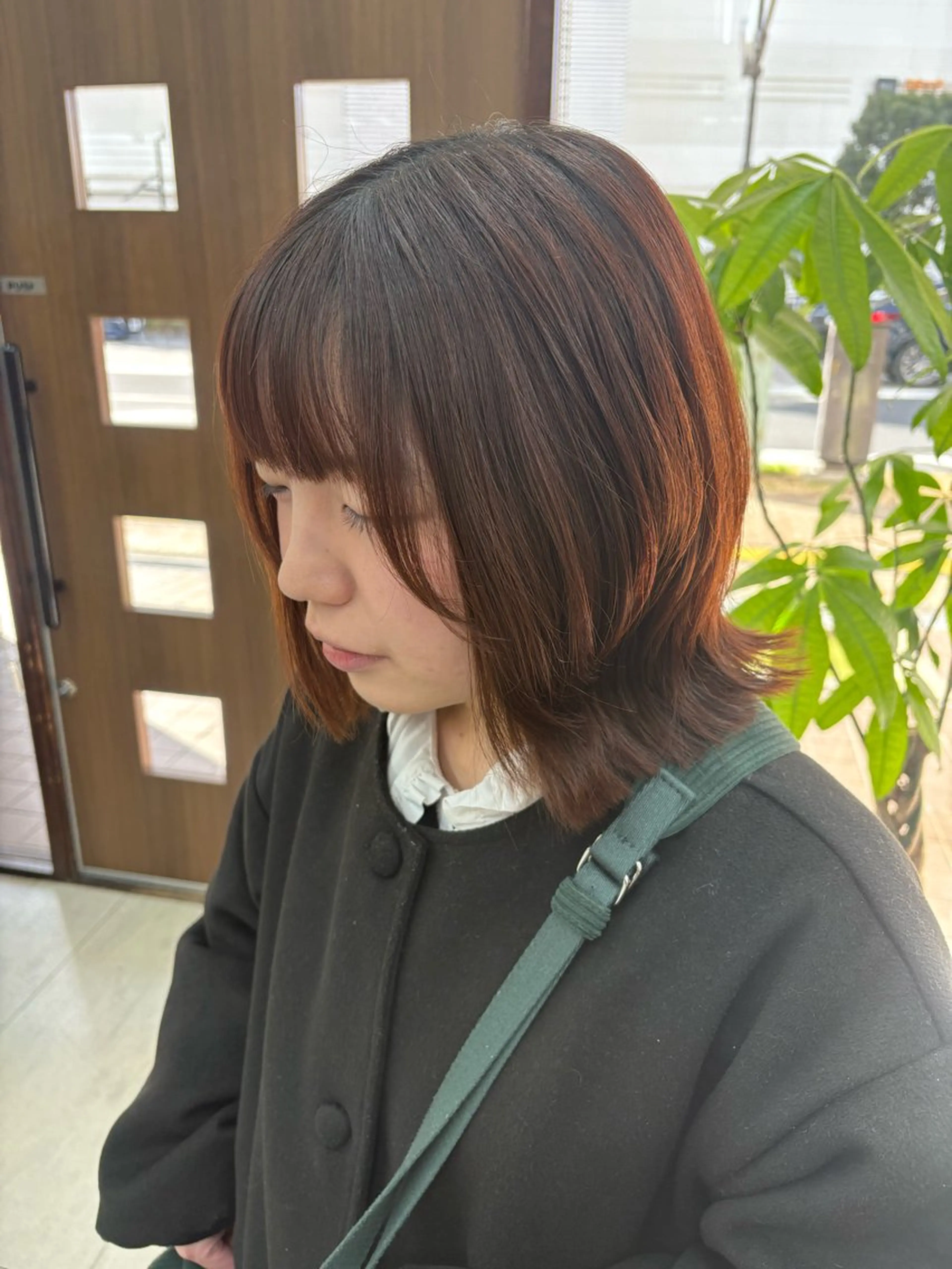 ミディアム ボブレイヤー ボブ くびれヘア レイヤーカット カット 月野涼風 /レイヤーカットのヘアスタイル