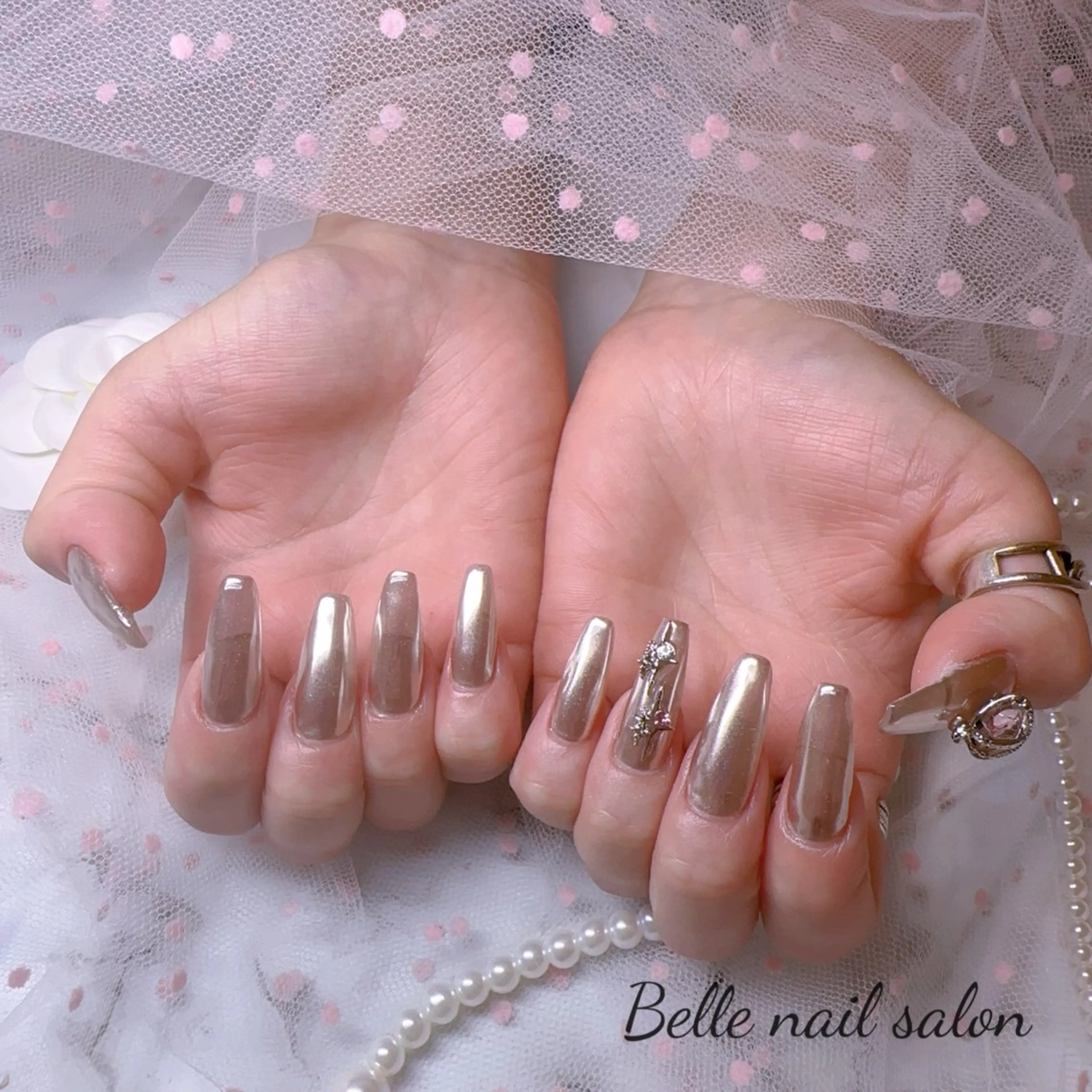 ネイル オーロラネイル フットネイル 韓国ネイル ラメ(グリッター) ラメグラデーション ハンドネイル Belle nail salon 新小岩のネイルデザイン