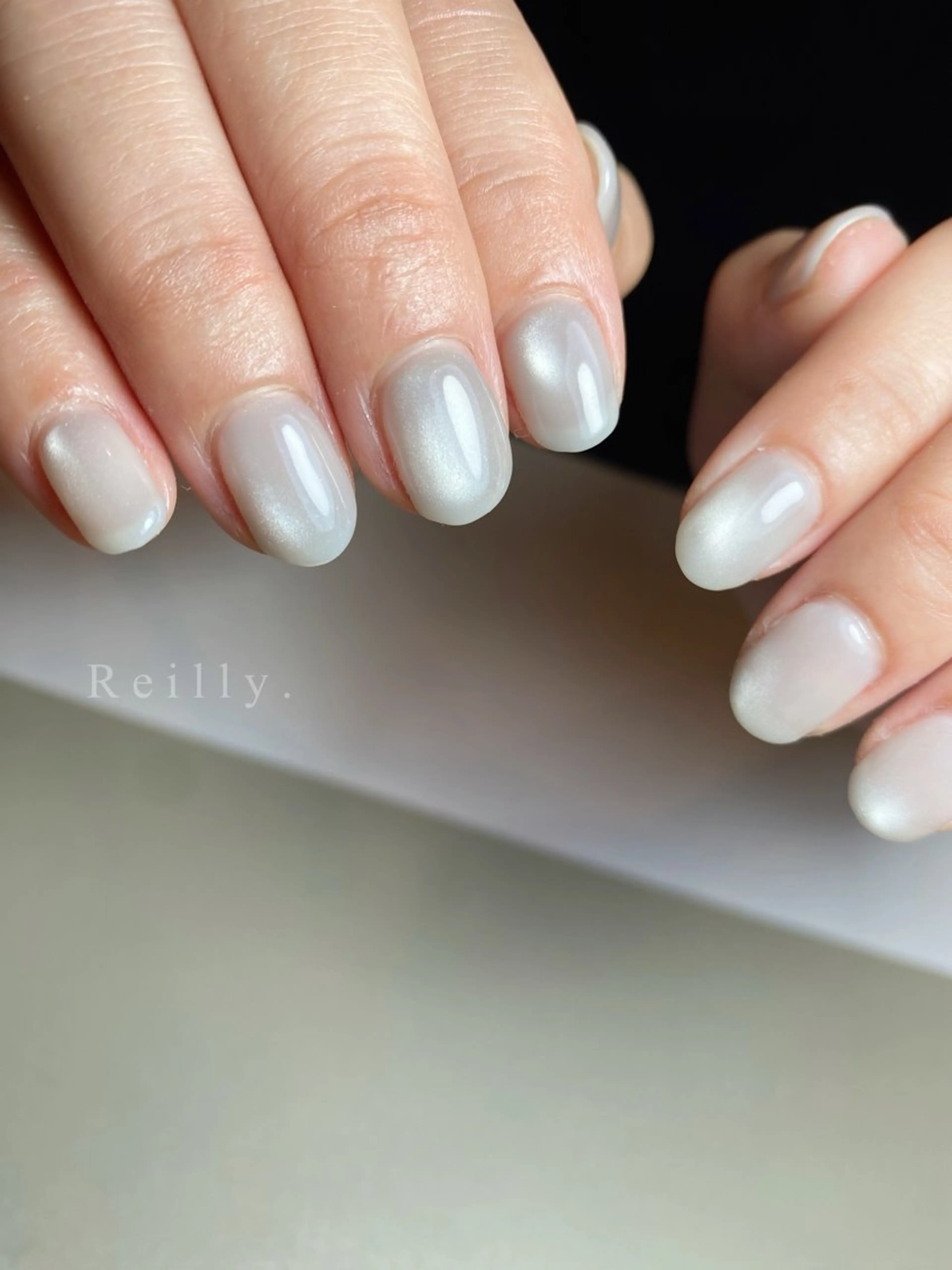 ネイル フラッシュネイル フレンチネイル ジェルネイル グラデーション ラメ(グリッター) ハンドネイル ハンドケア REILLY.　private nail salon所属・Marina 《REILLY.》のネイルデザイン