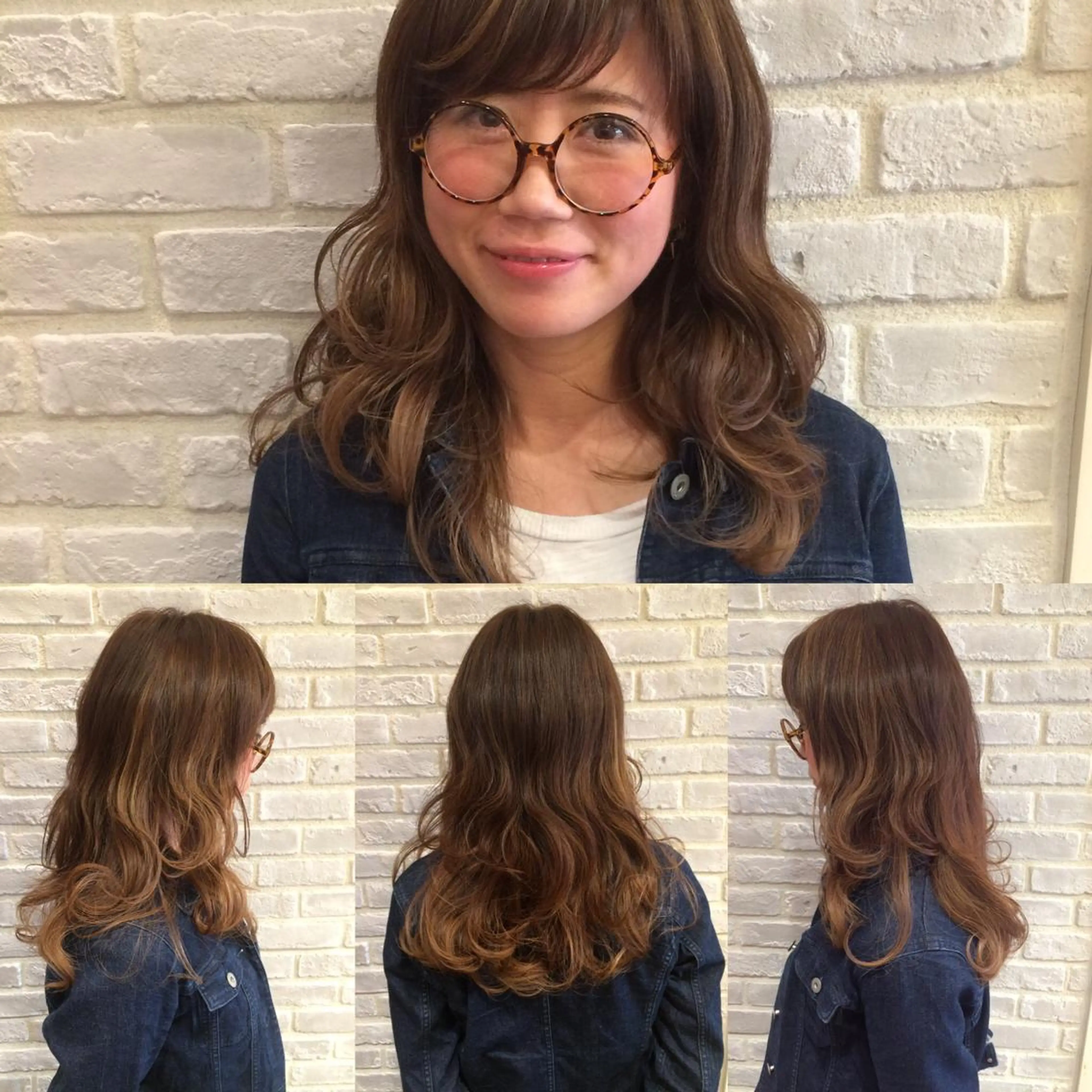 ミディアム セミロング ロング 藤井 菜緒のヘアスタイル