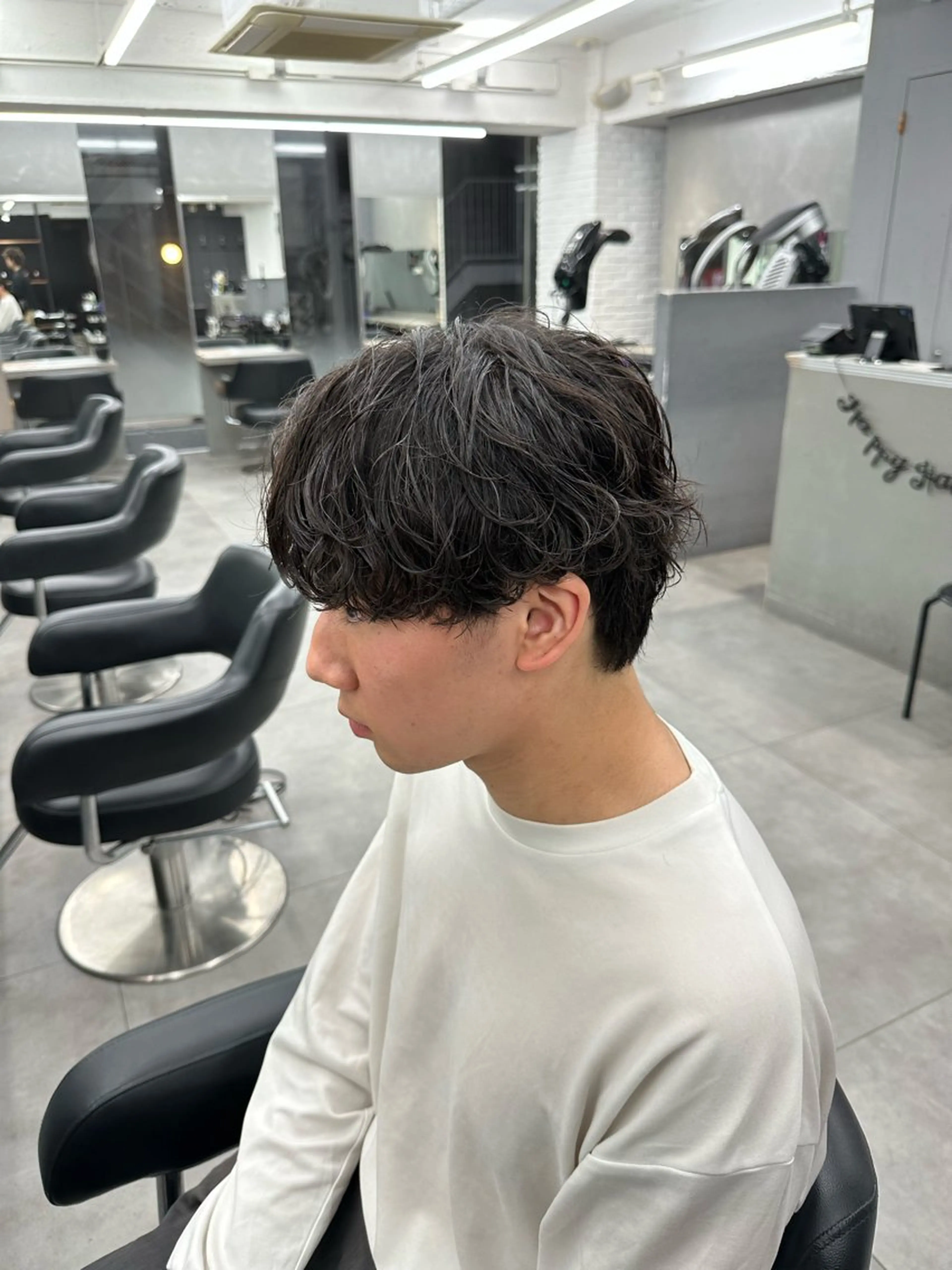 パーマ メンズ メンズパーマ 波巻きパーマ カット パーマ メンズカット& パーマ/さかしょーのヘアスタイル