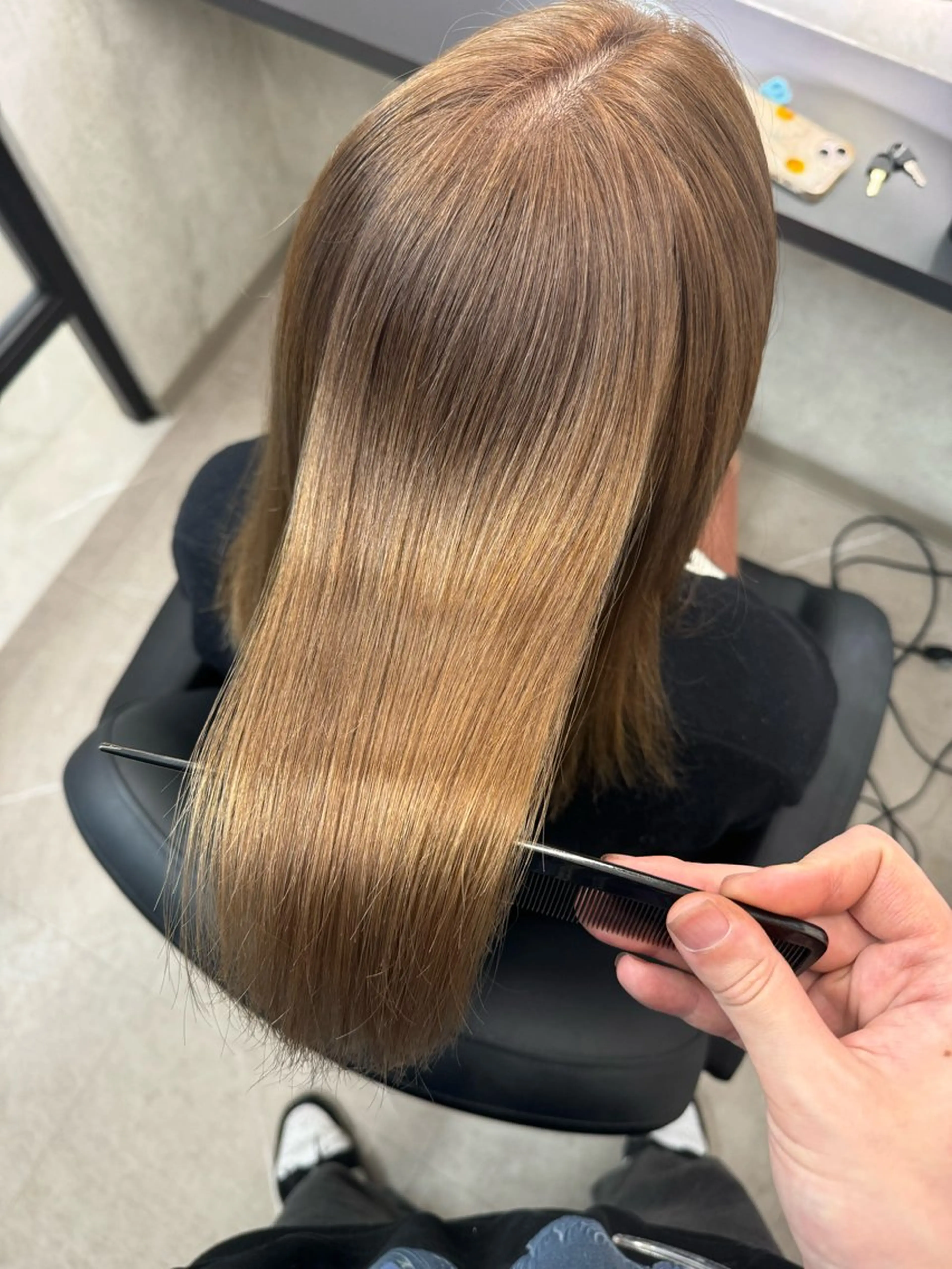 ロング ヘアカラー 縮毛矯正 トリートメント XYZ所属・縮毛矯正/髪質改善 韓国風/MIKIYAのヘアスタイル