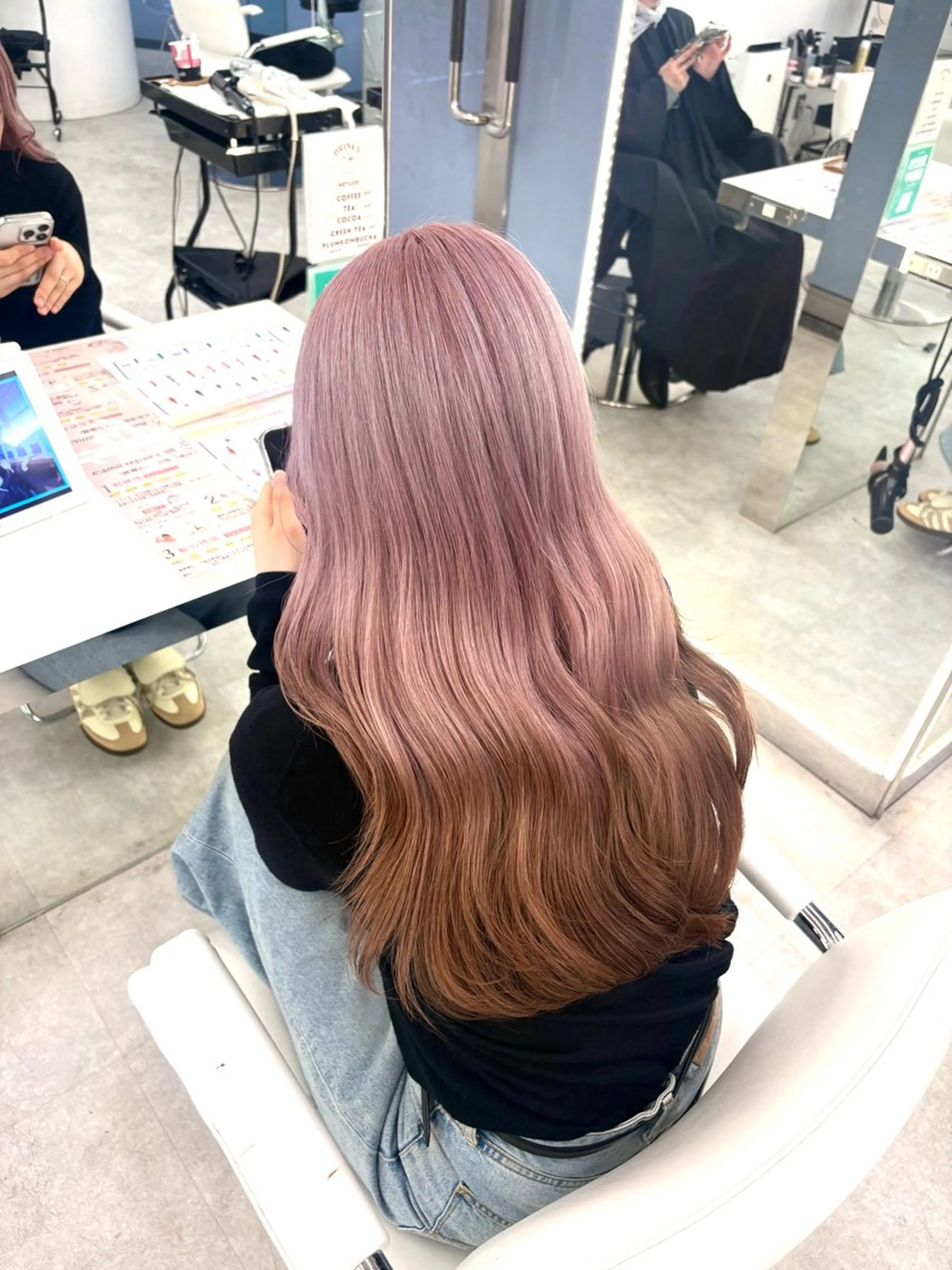 ロング ヘアカラー トリートメント ハイトーン/エクステ /りこぴん🎀のヘアスタイル