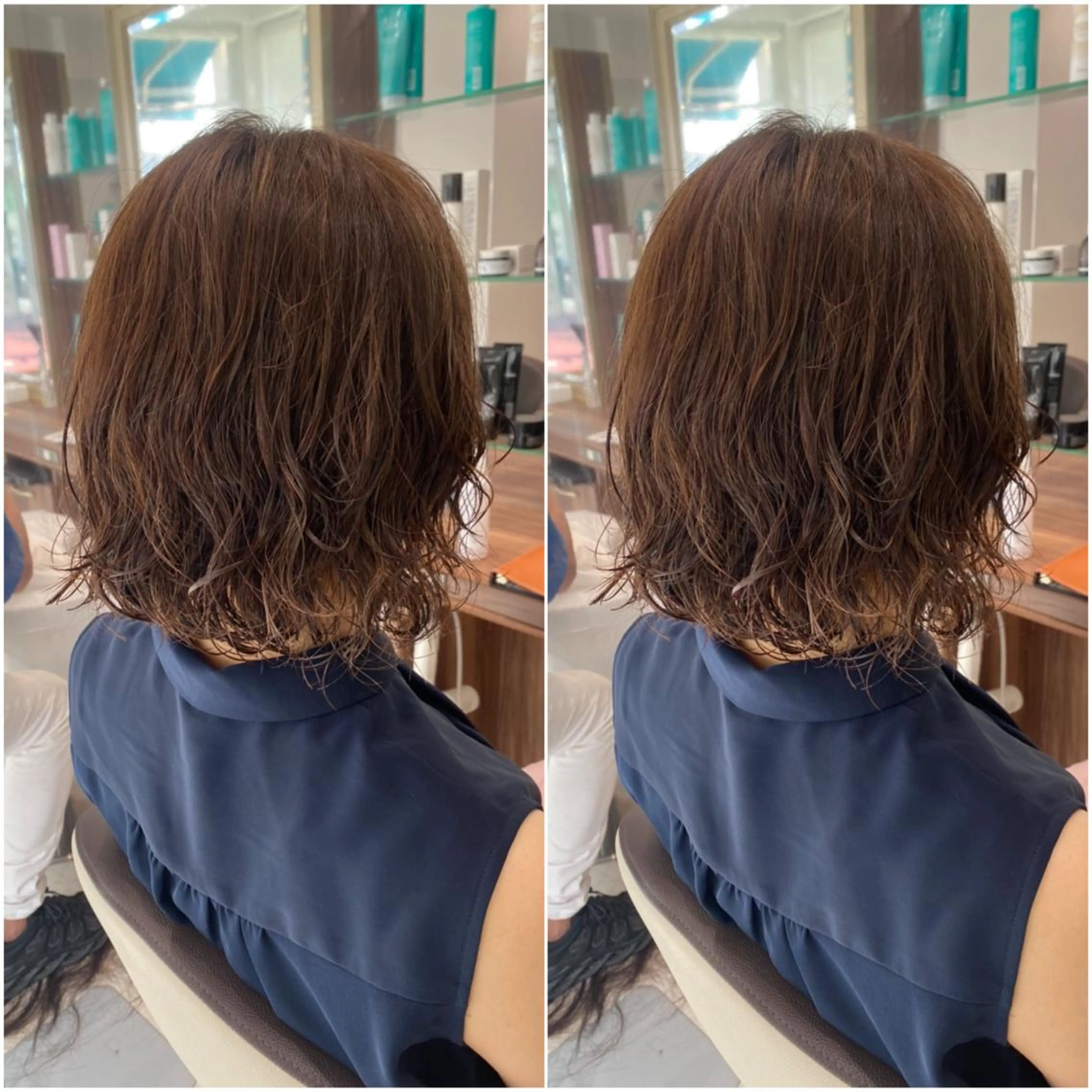 ショート パーマ 全席個室　暖色カラー Zina松園優香🌸のヘアスタイル