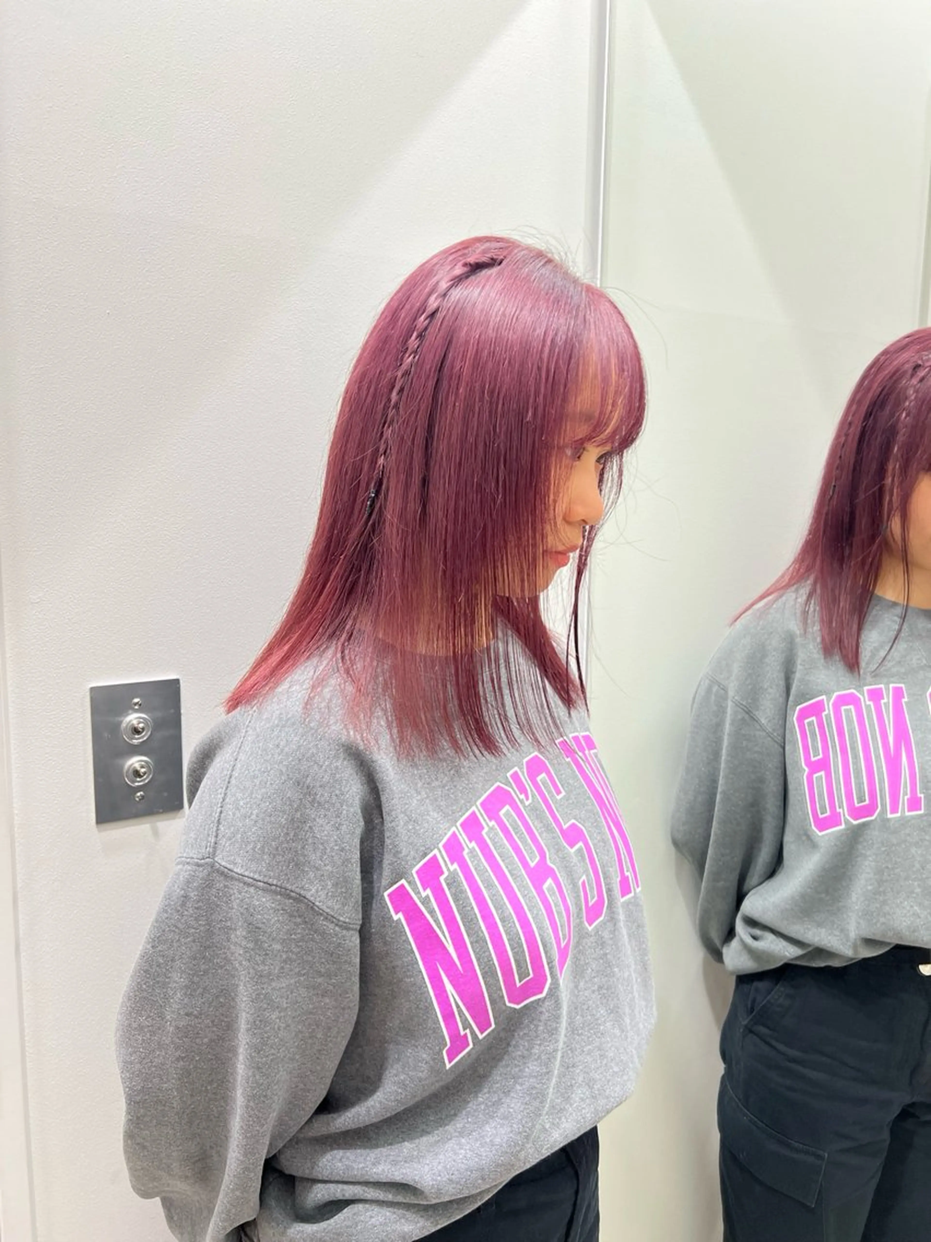 セミロング カラー カット ヘアカラー カコ/レイヤーカット ヘアアレンジのヘアスタイル