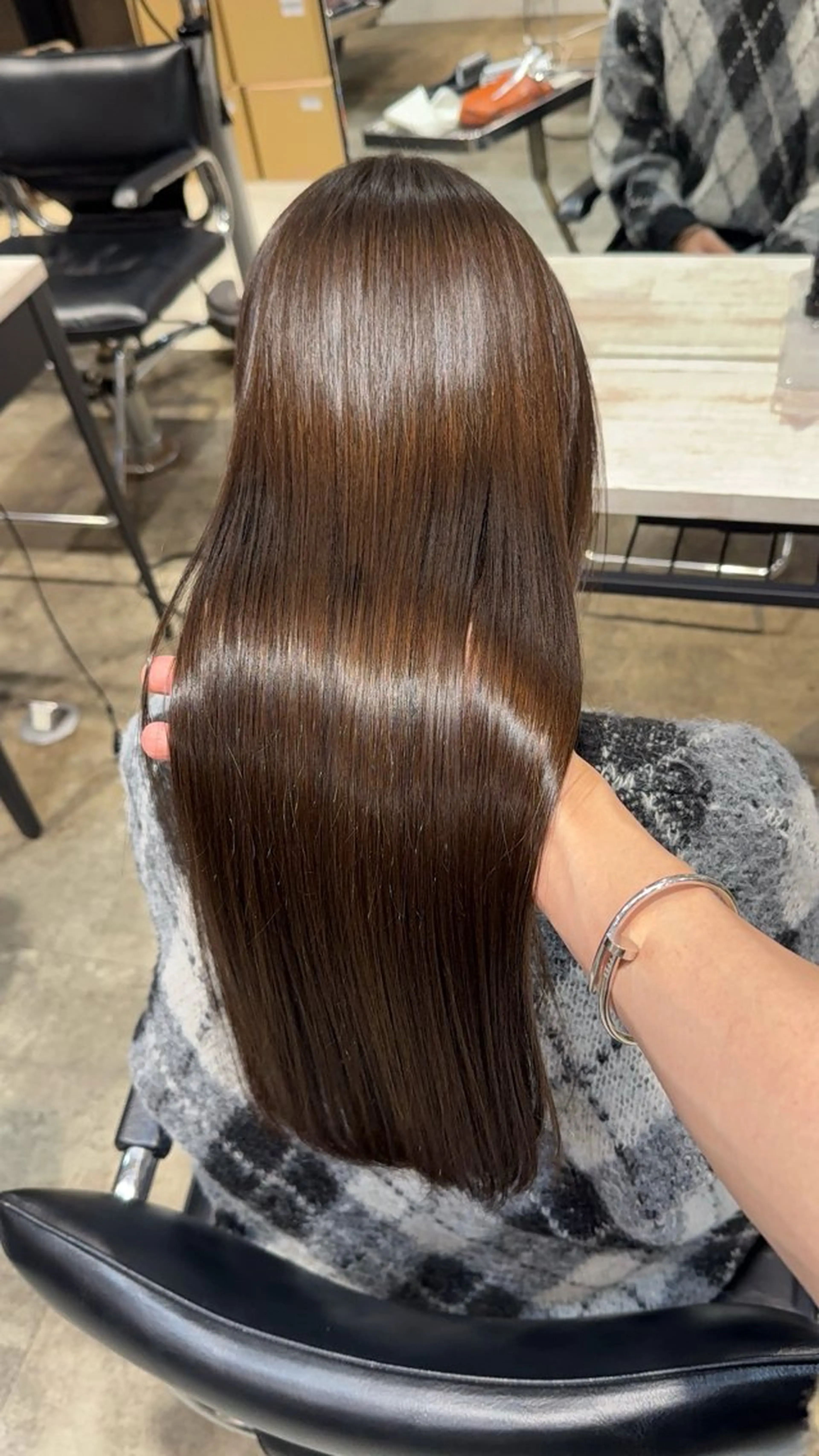 ロング 伸ばしかけ 縮毛矯正 縮毛矯正 lutia/ momoka⠀のヘアスタイル